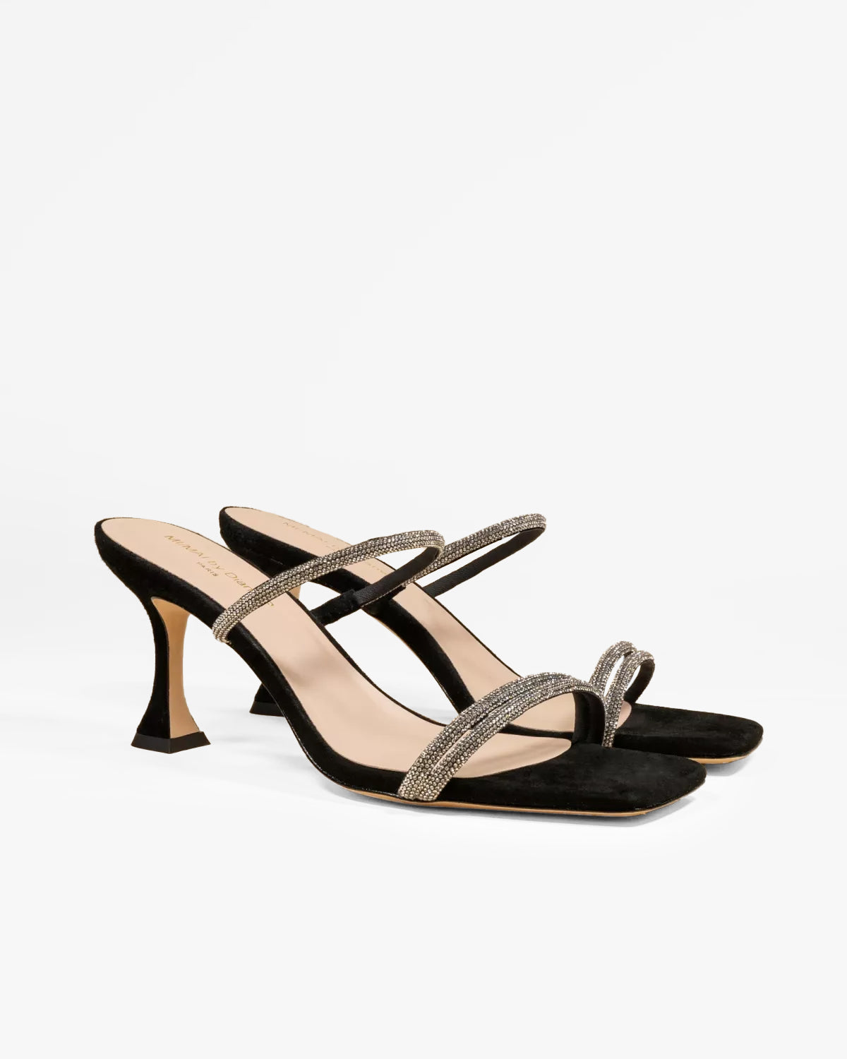 Sandales MIA Candance Perles – Femme – Taille 7 – Noires – Neuves