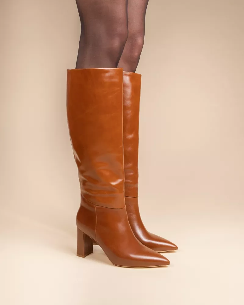 Fashion bottes marron a talon