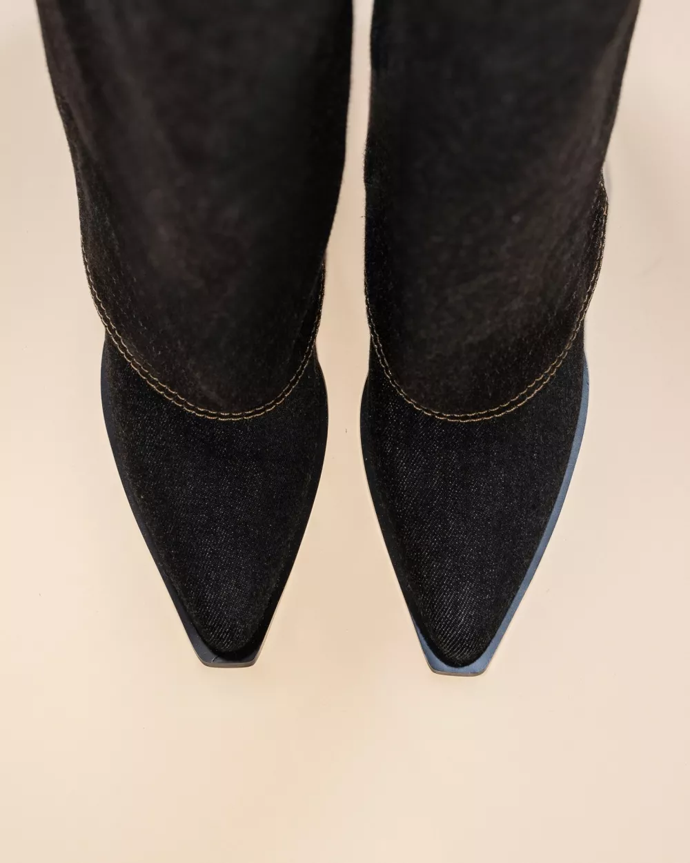 CUFFED BOOTS JOAN BLACK DENIM