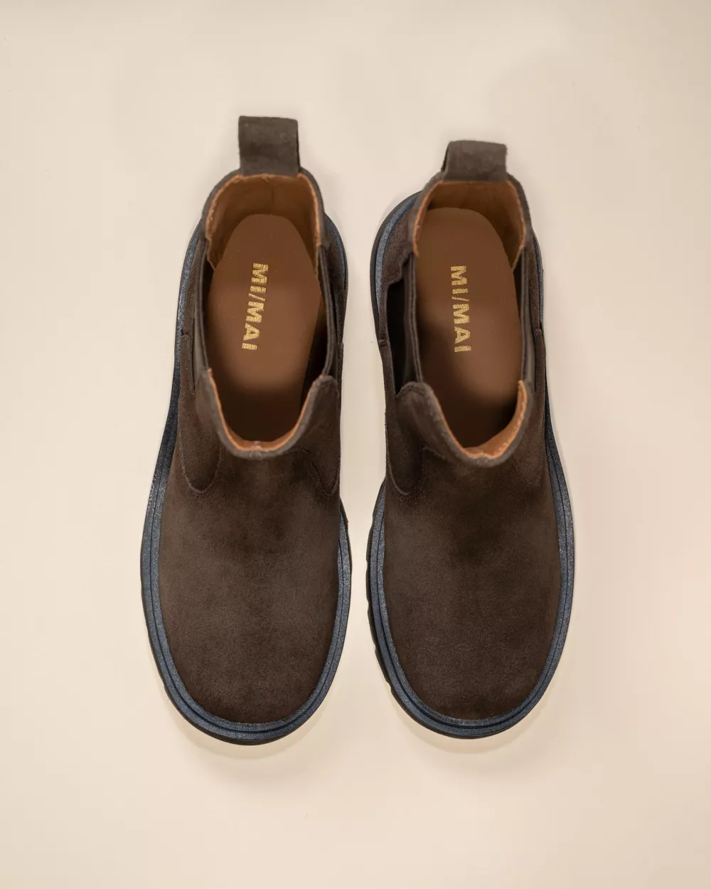 LOW BOOTS WITH CHUNKY NOTCHED SOLE ARNE KAKI SUEDE