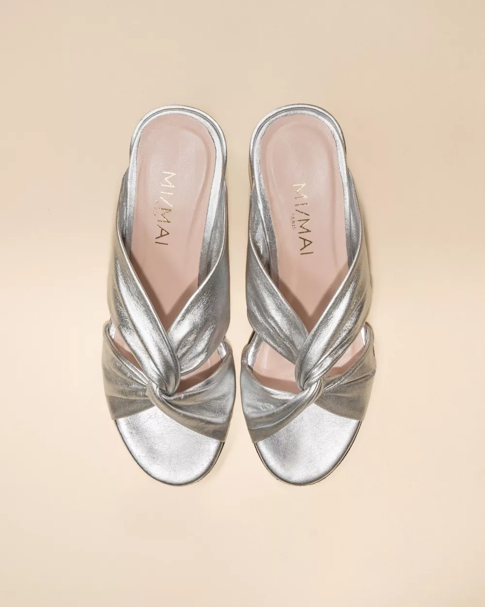 Daria Silver Mules