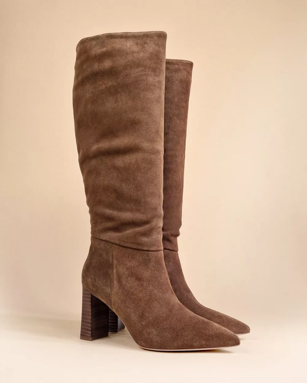 WIDE-HEELED BOOTS TRACEY BROWN SUEDE