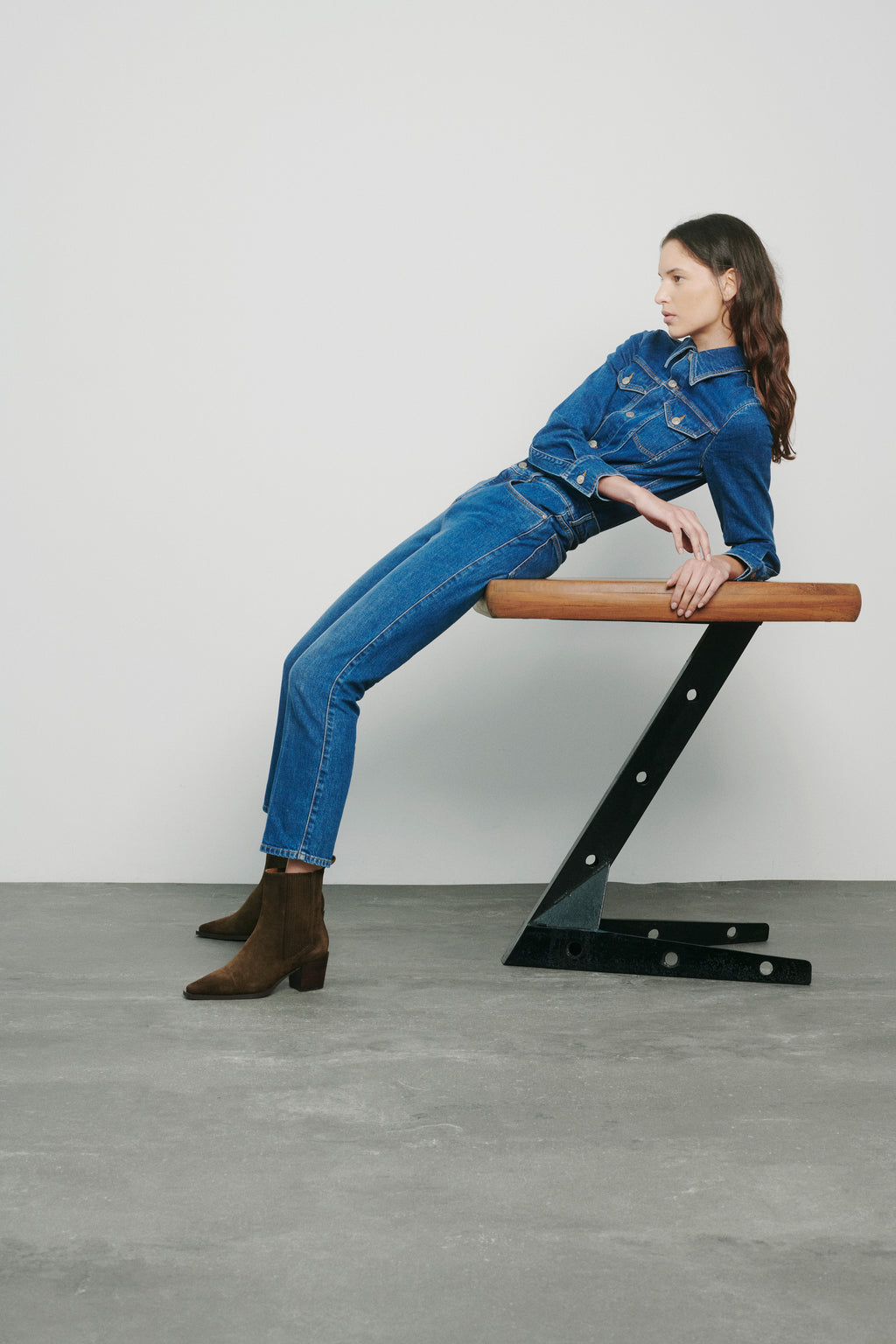 BOTTINES CHELSEA EN DAIM KAKI A PETIT TALON BLOC JANE II KAKI SUEDE