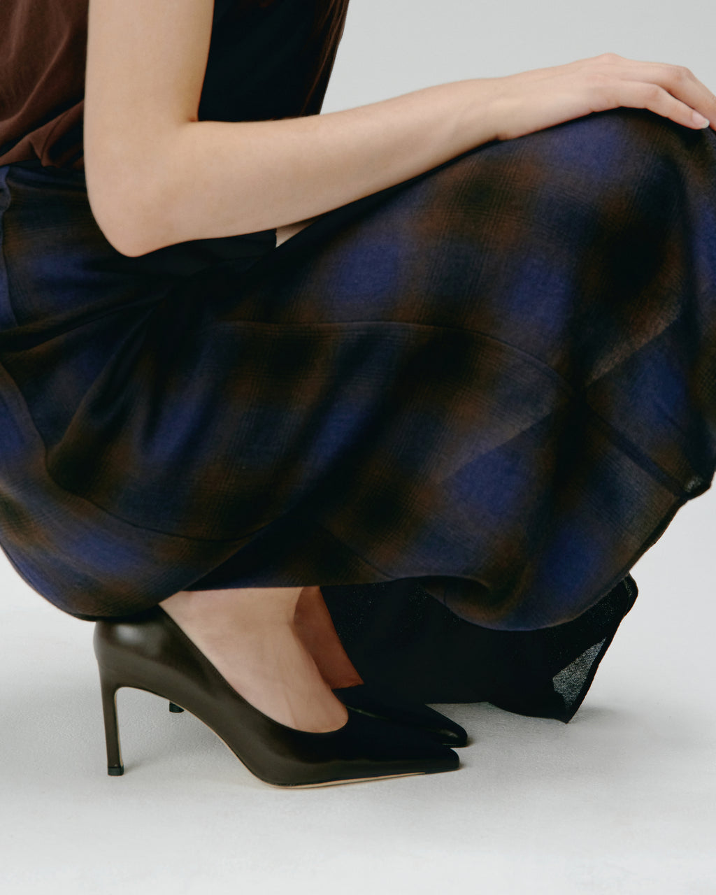 Escarpin en cuir chocolat à bout pointu Kelly Chocolate