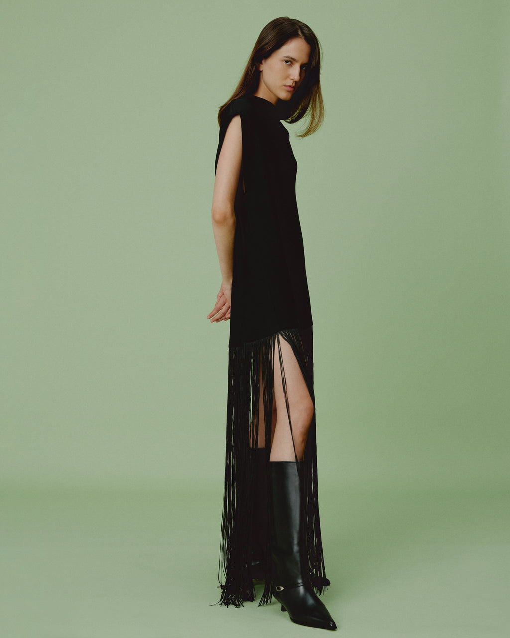 EILEEN BLACK SHOES WITH SMALL HEEL AND POINTED TOE