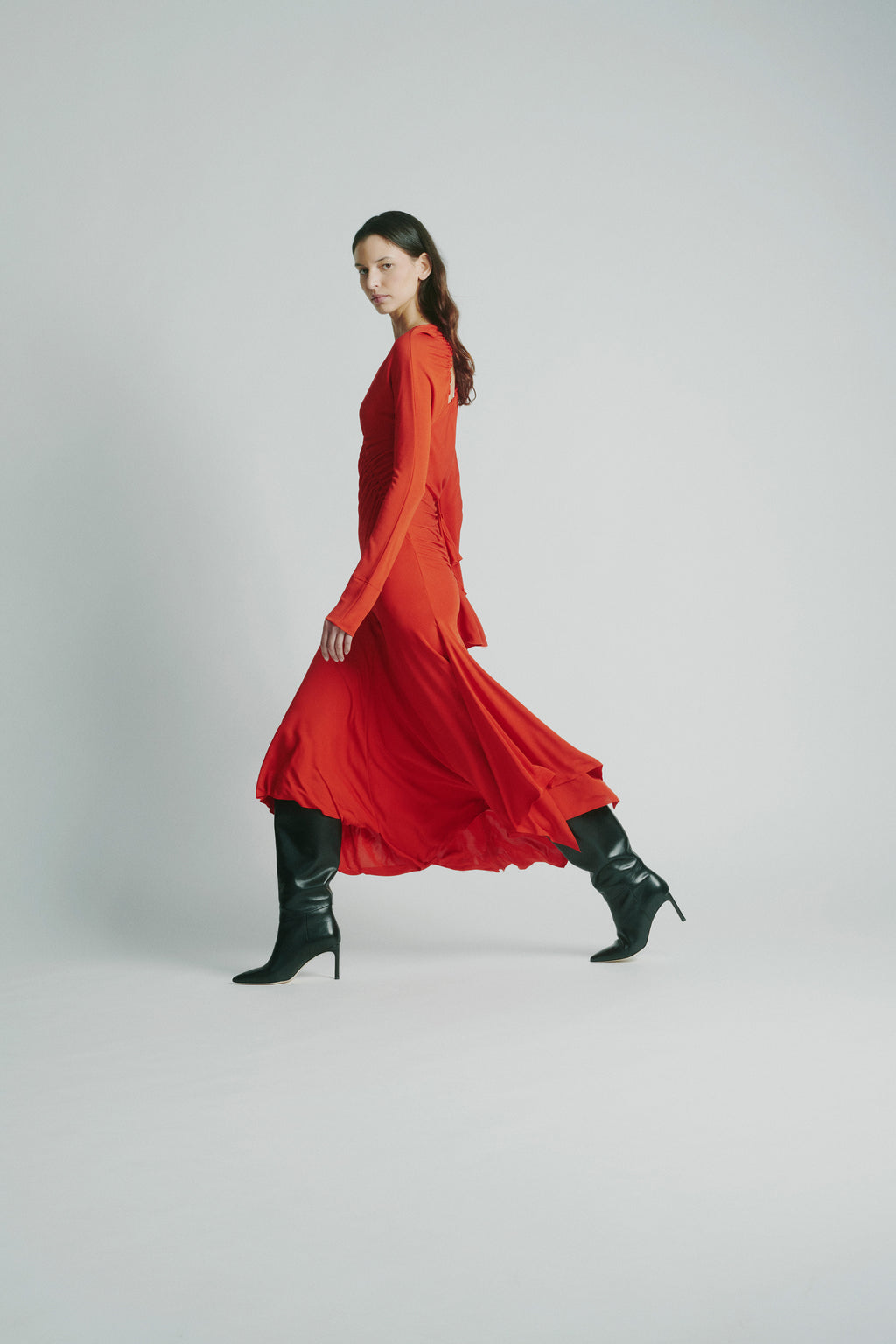 COCO BLACK STILT HEEL BOOTS