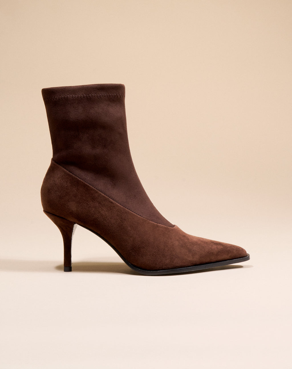 BOTTINES CHOCOLATS A BOUT POINTU ET TALON AIGUILLE ANDO CHOCOLATE