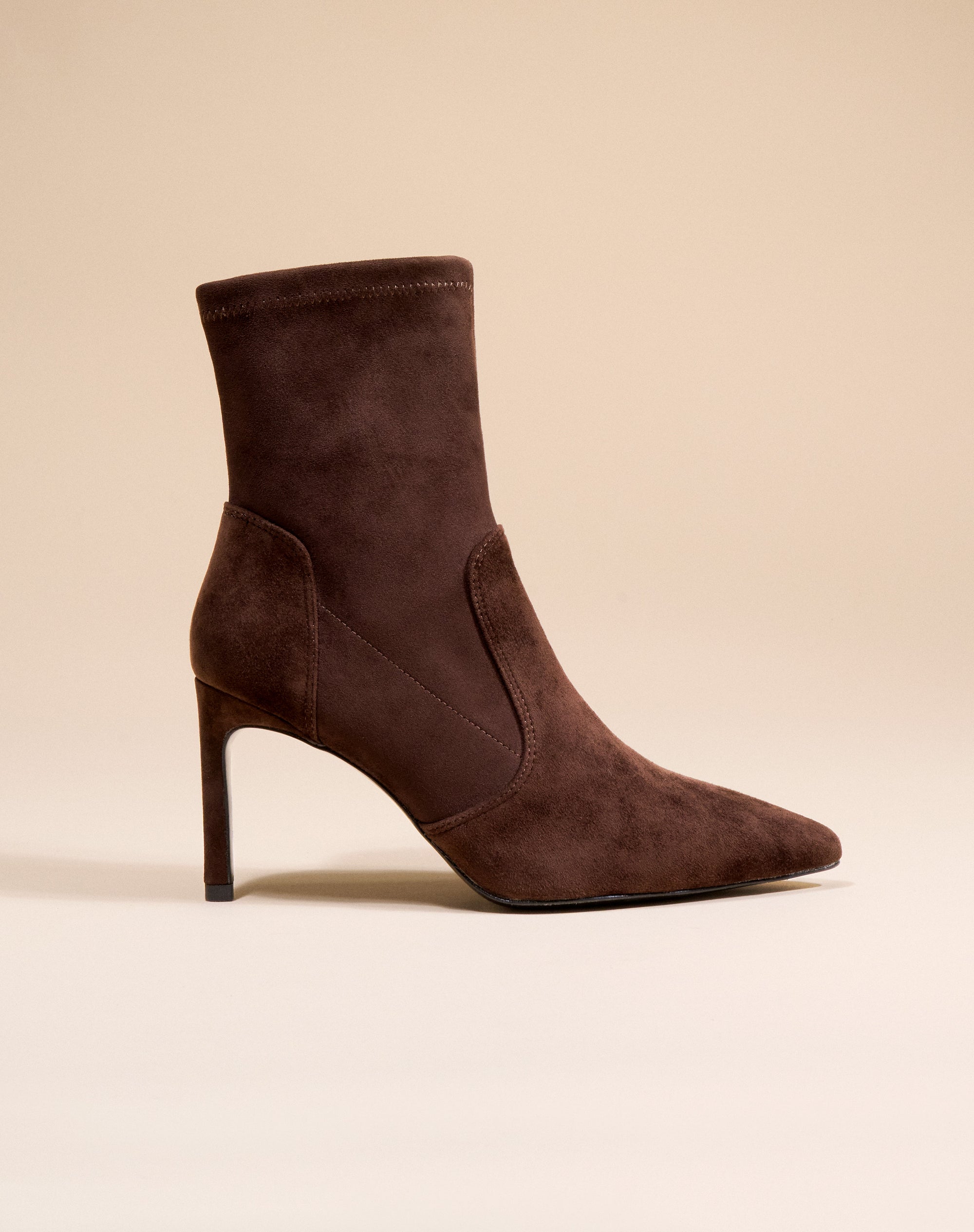 Bottines à talon et bout pointu Ophelia Chocolate