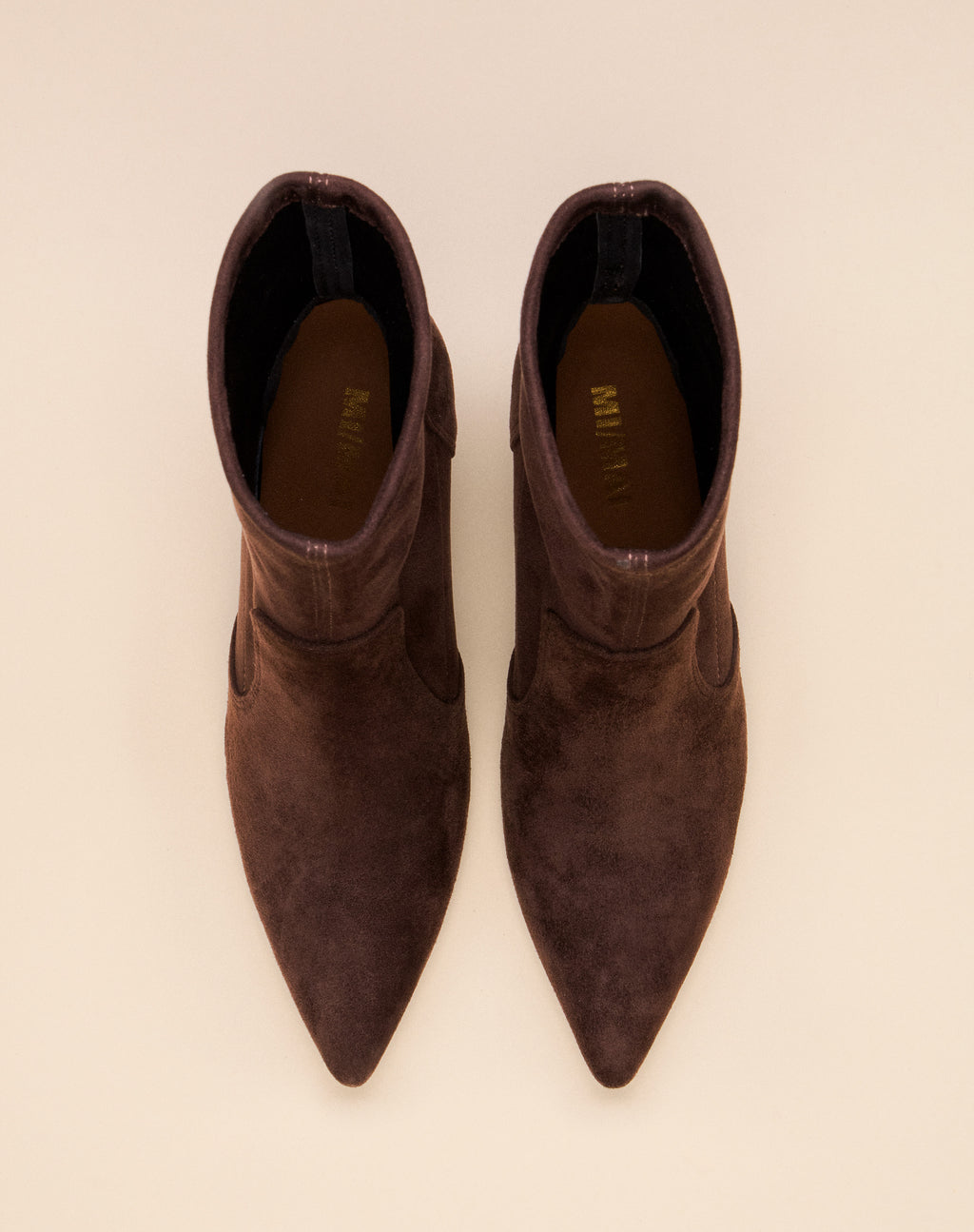 Bottines à talon et bout pointu Ophelia Chocolate