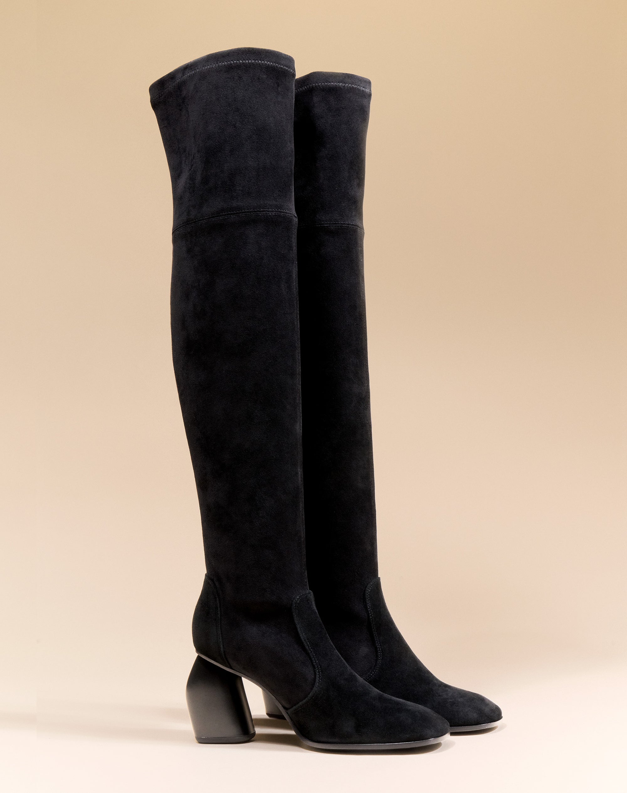 Cuissardes à talon haut Gae High Black