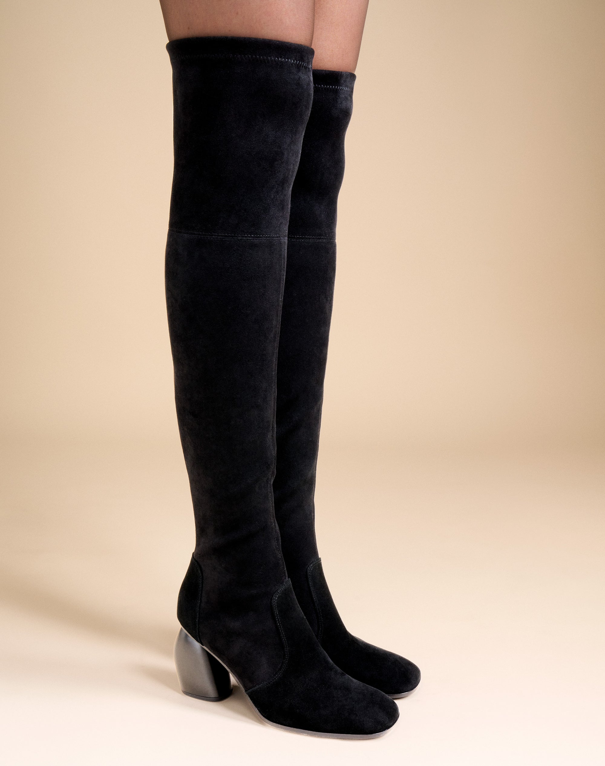 Cuissardes à talon haut Gae High Black