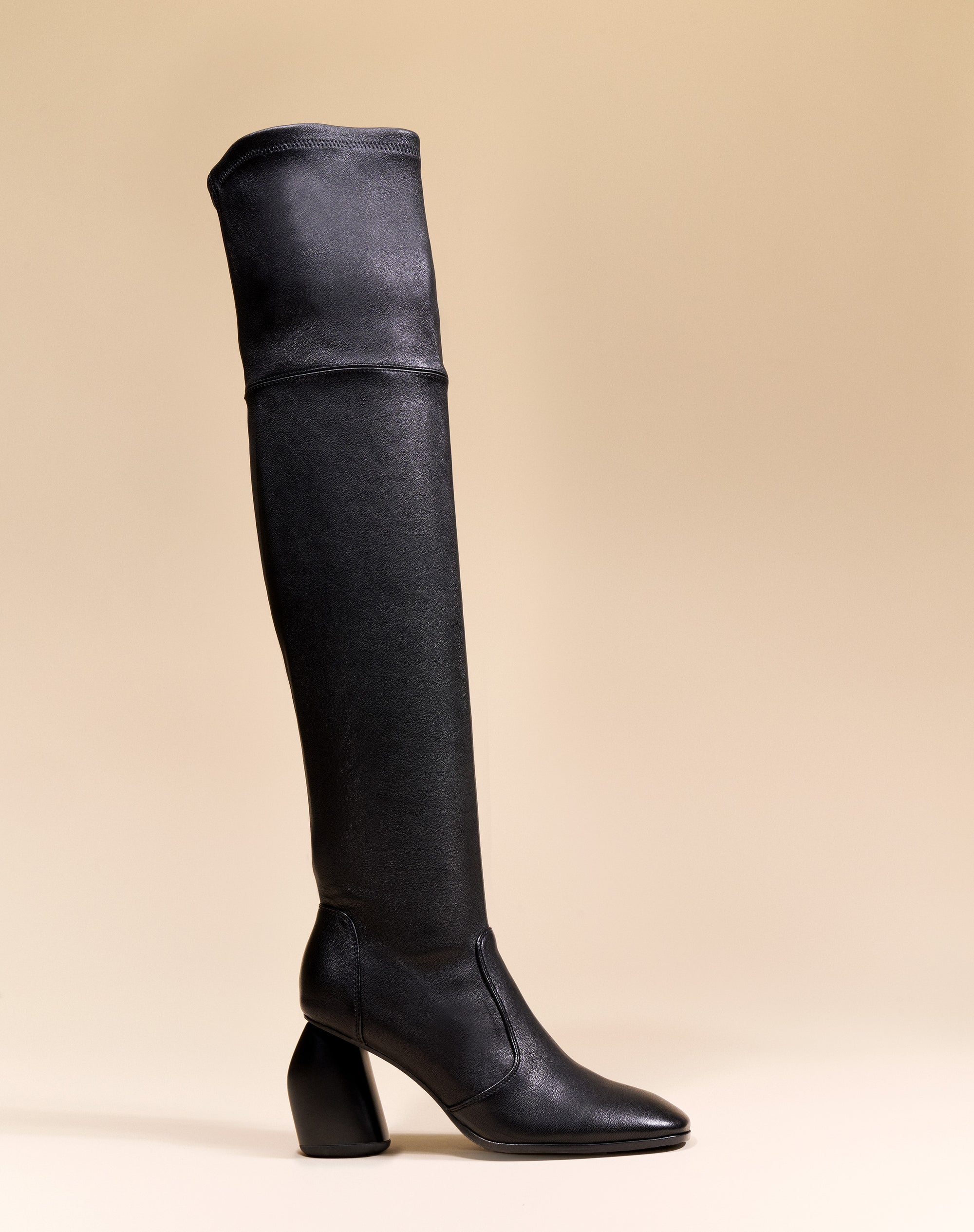 Cuissardes à talon haut Gae High Black Lamb