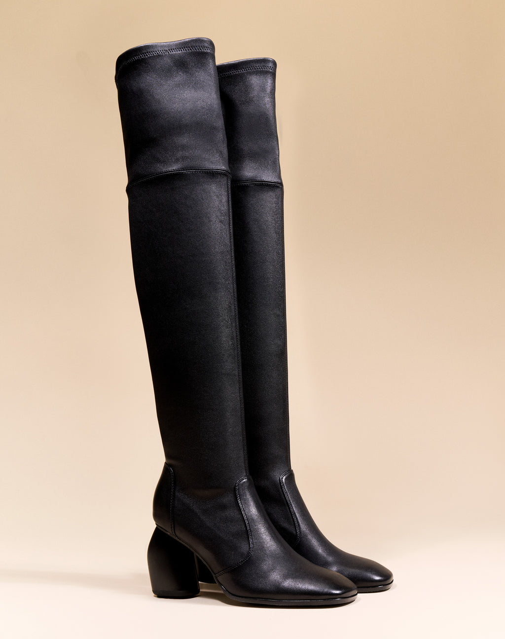 Cuissardes à talon haut Gae High Black Lamb