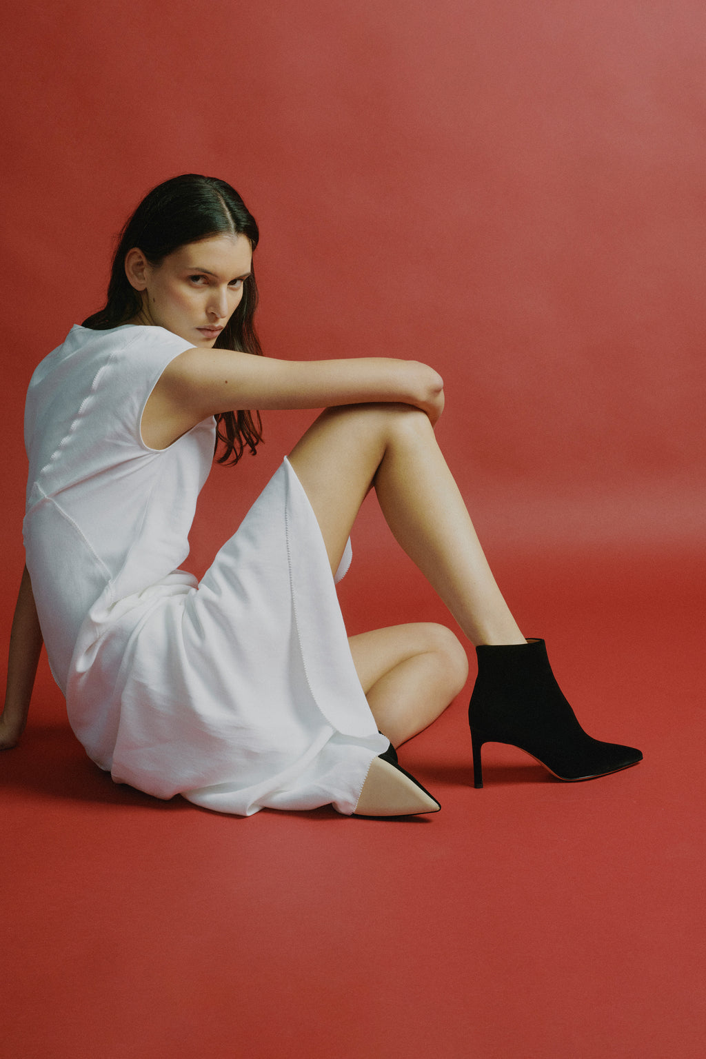 Bottines à talon et bout pointu Noura Black