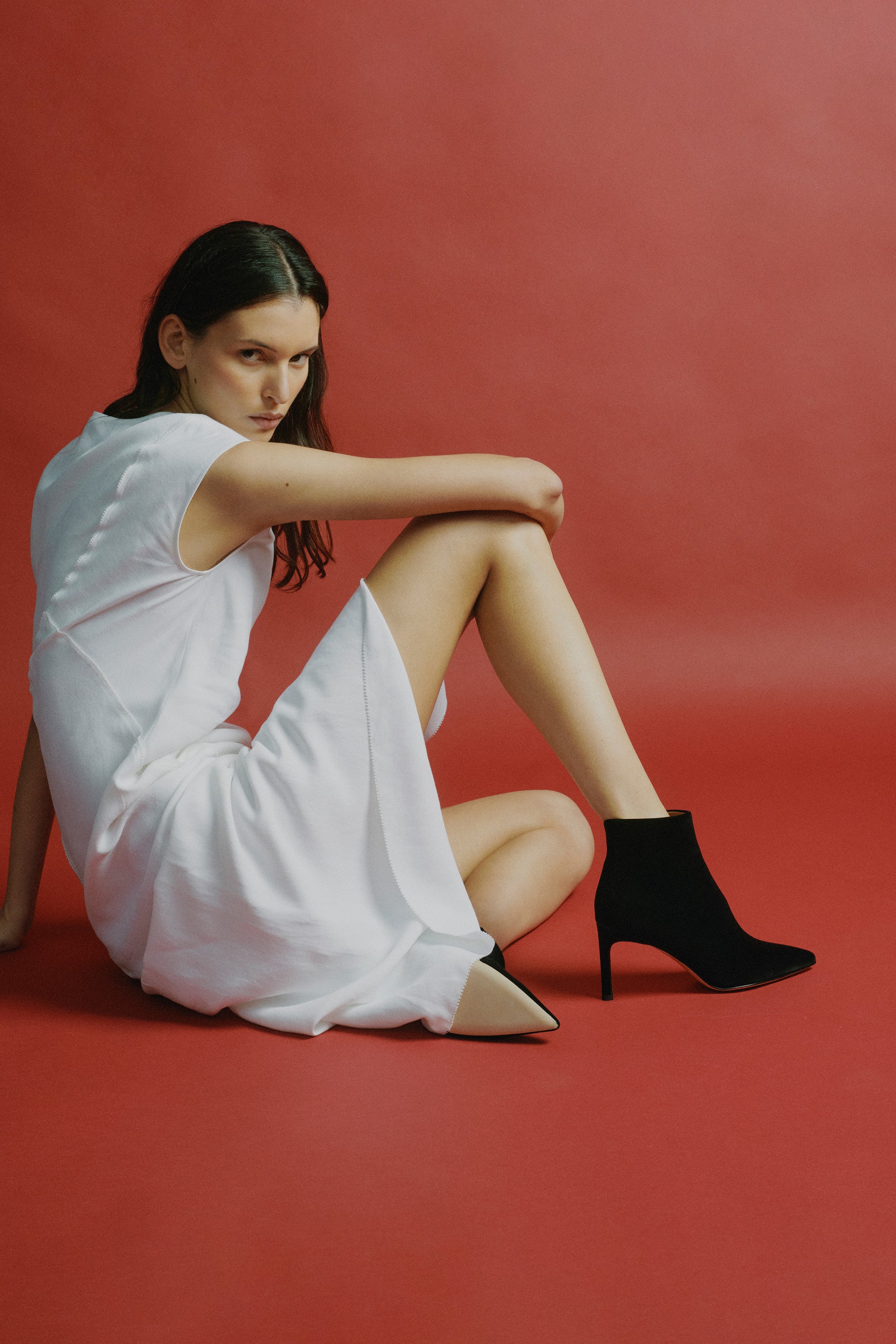 Bottines à talon et bout pointu Noura Black