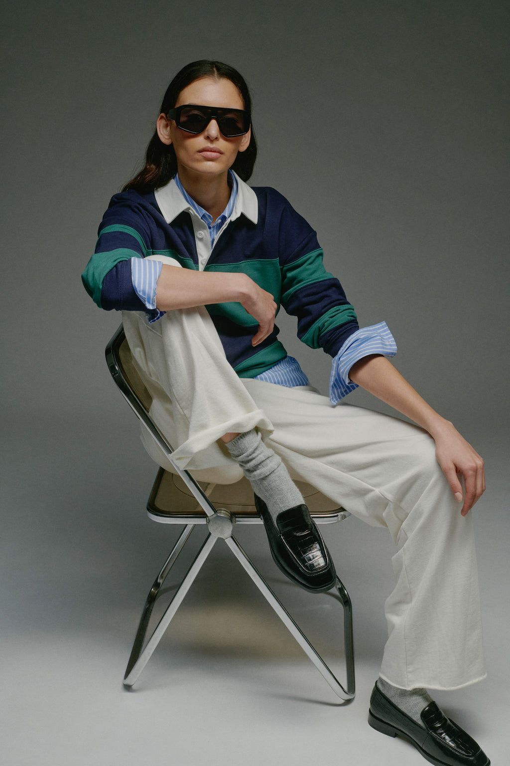 MOCASSINS EN CUIR FACON CROCODILE AALTO BLACK CROC