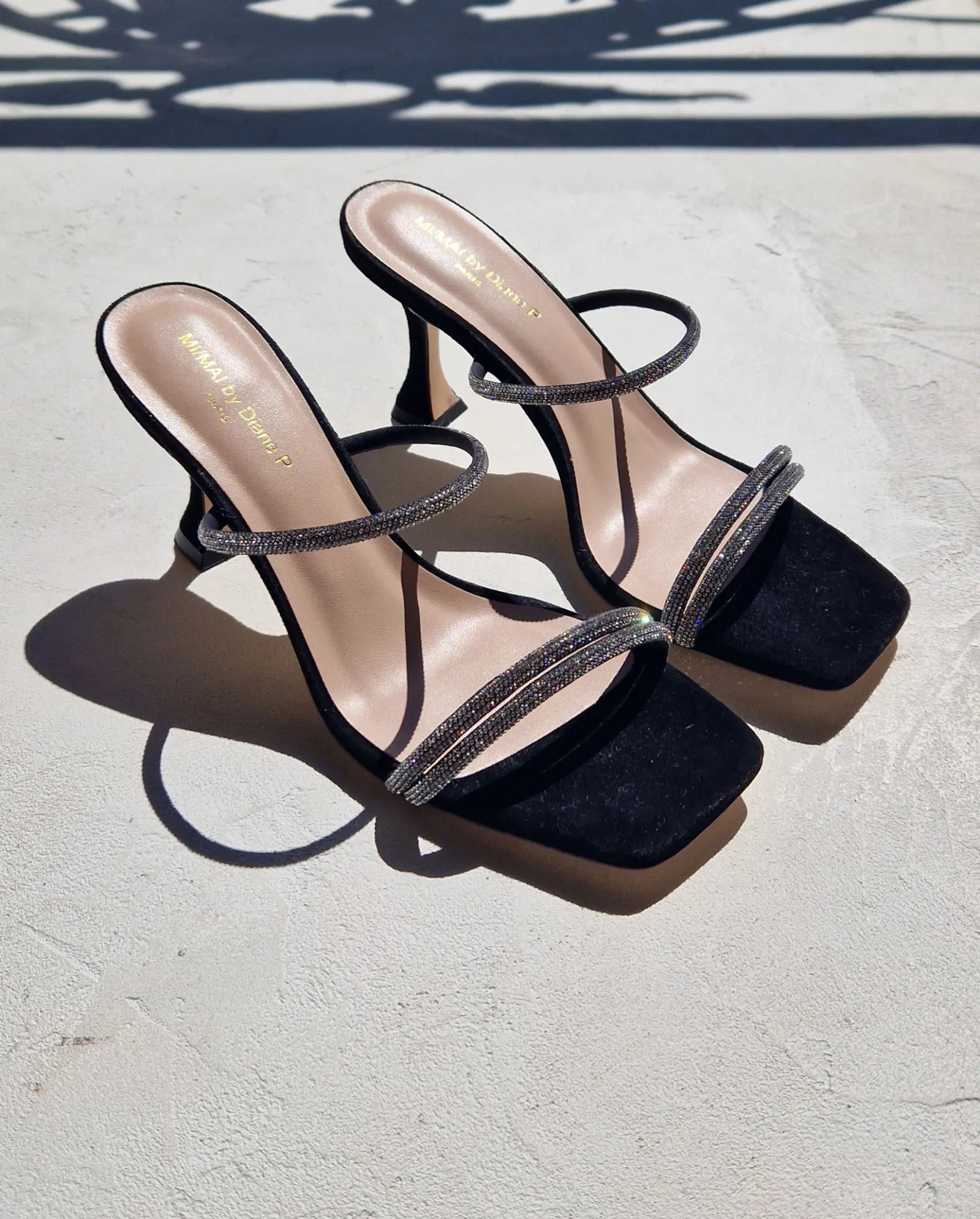 Sandales à talons hauts Tokyo Black by Diane Perreau