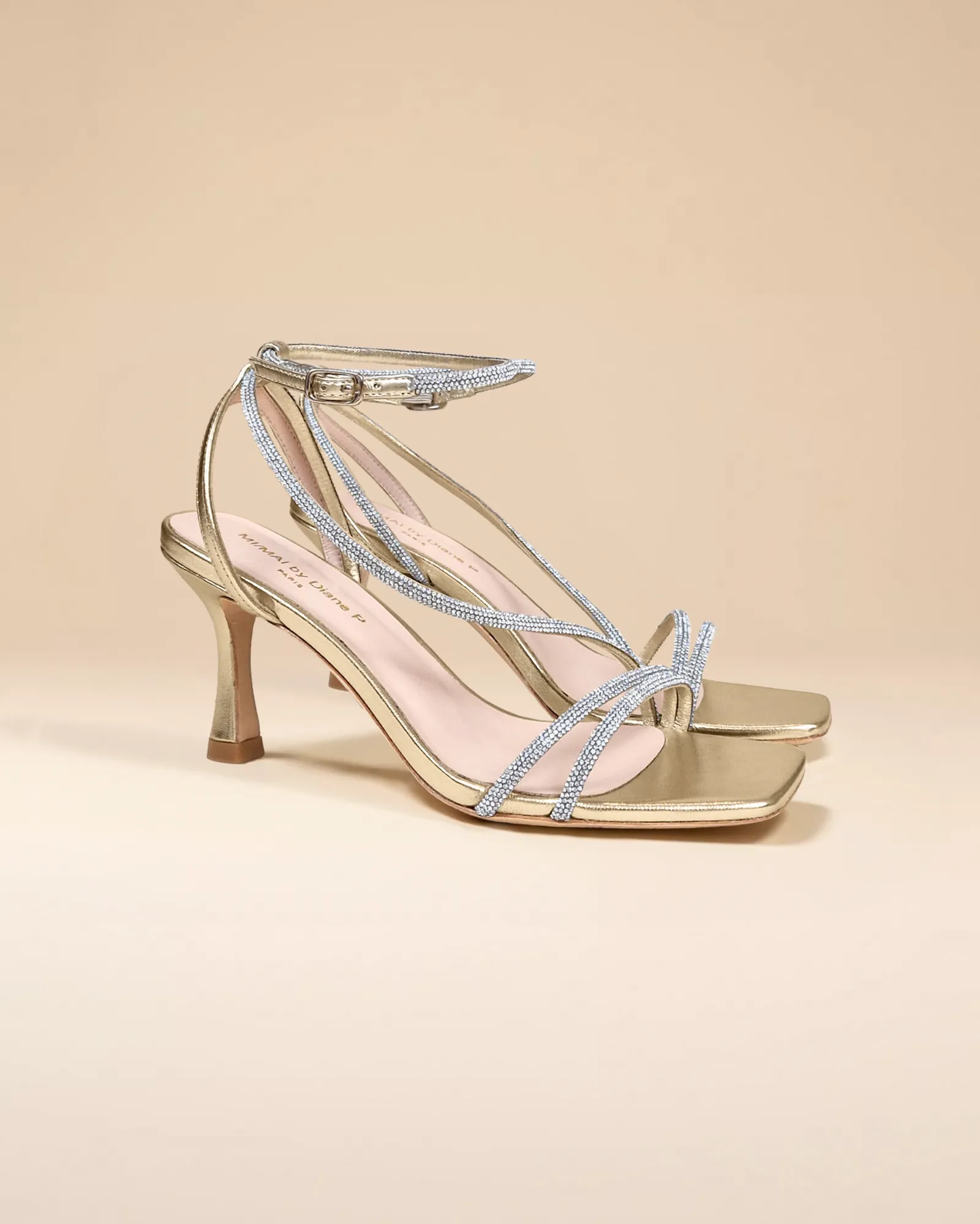 Sandales à talons hauts Capri Gold by Diane Perreau