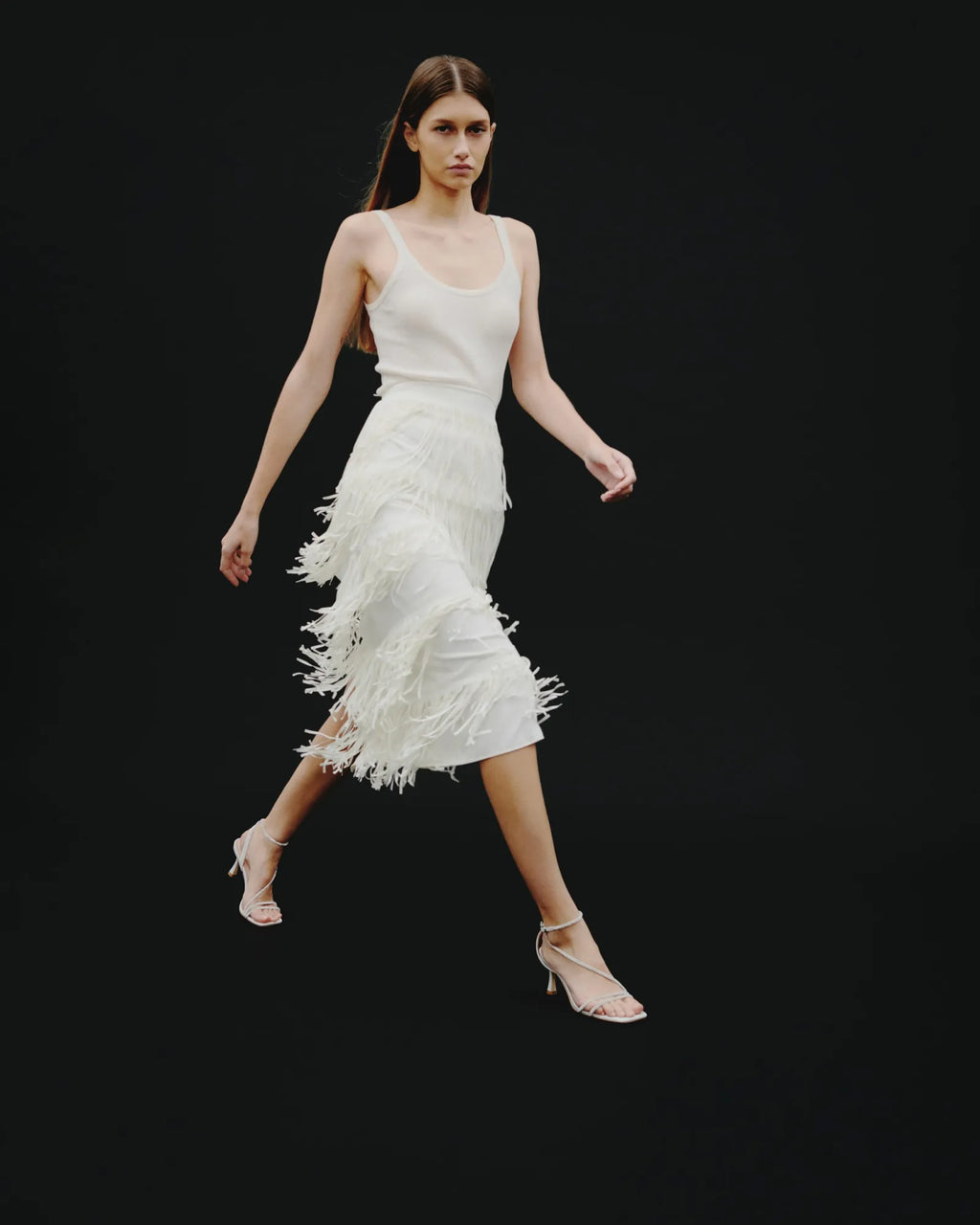 Sandales à talons hauts Capri White by Diane Perreau