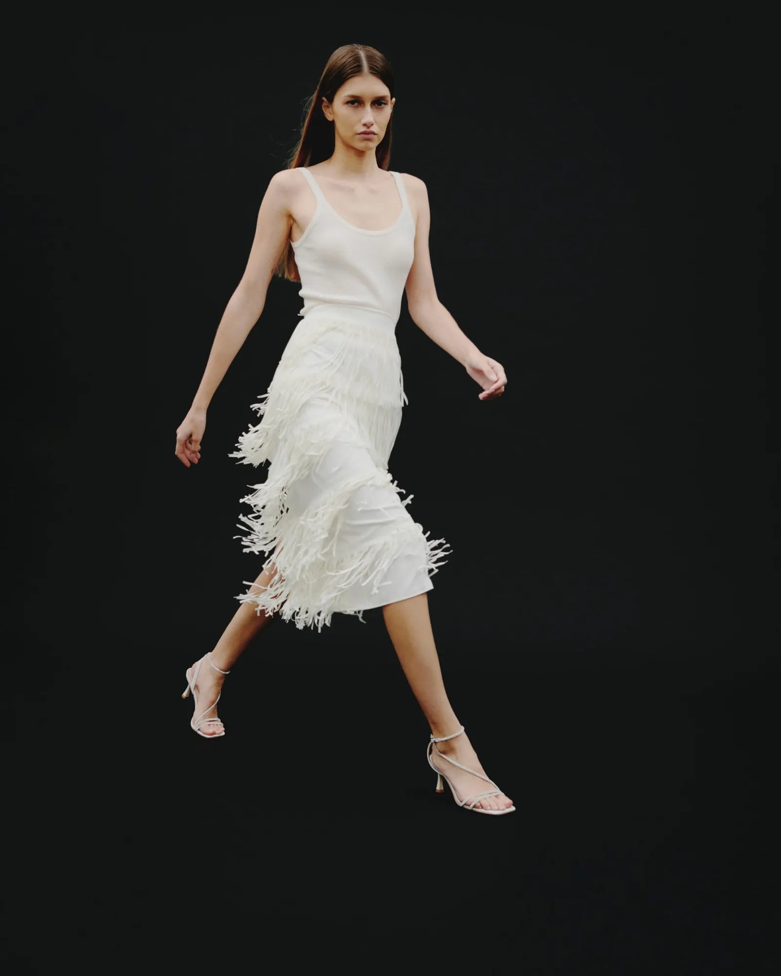 Sandales à talons hauts Capri White by Diane Perreau