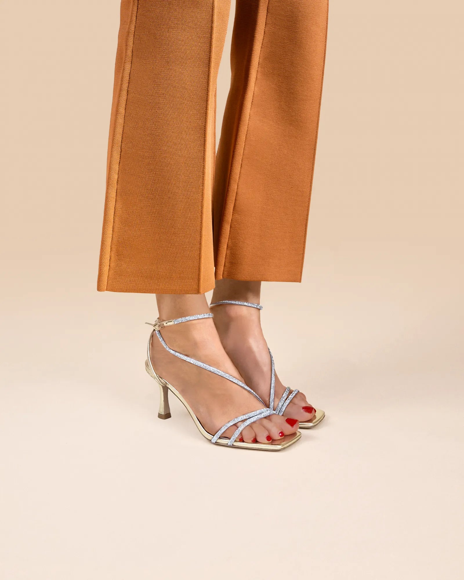 Sandales à talons hauts Capri Gold by Diane Perreau