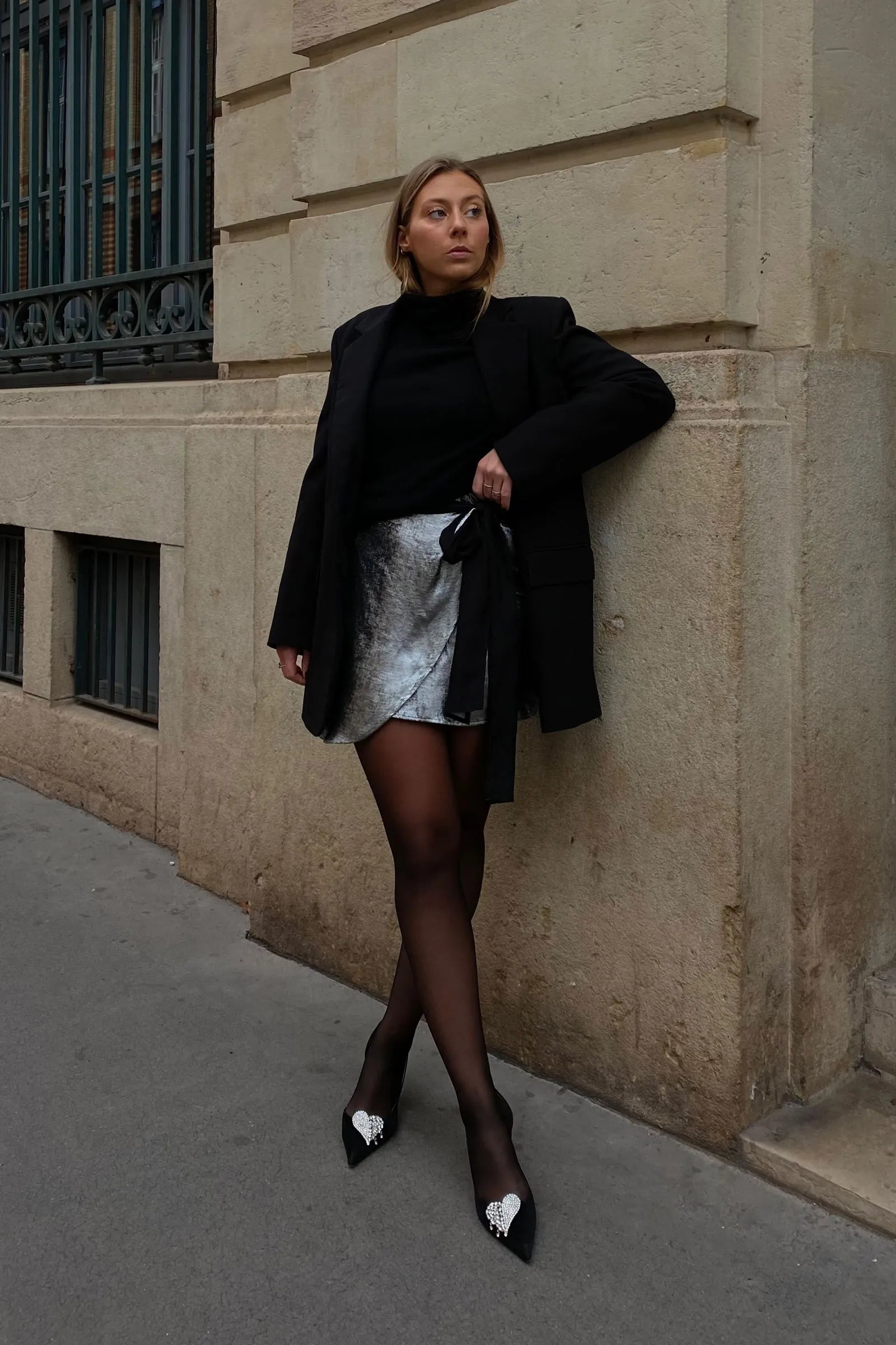 Escarpins à bout pointu et coeur strassé Bellagio by Diane Perreau