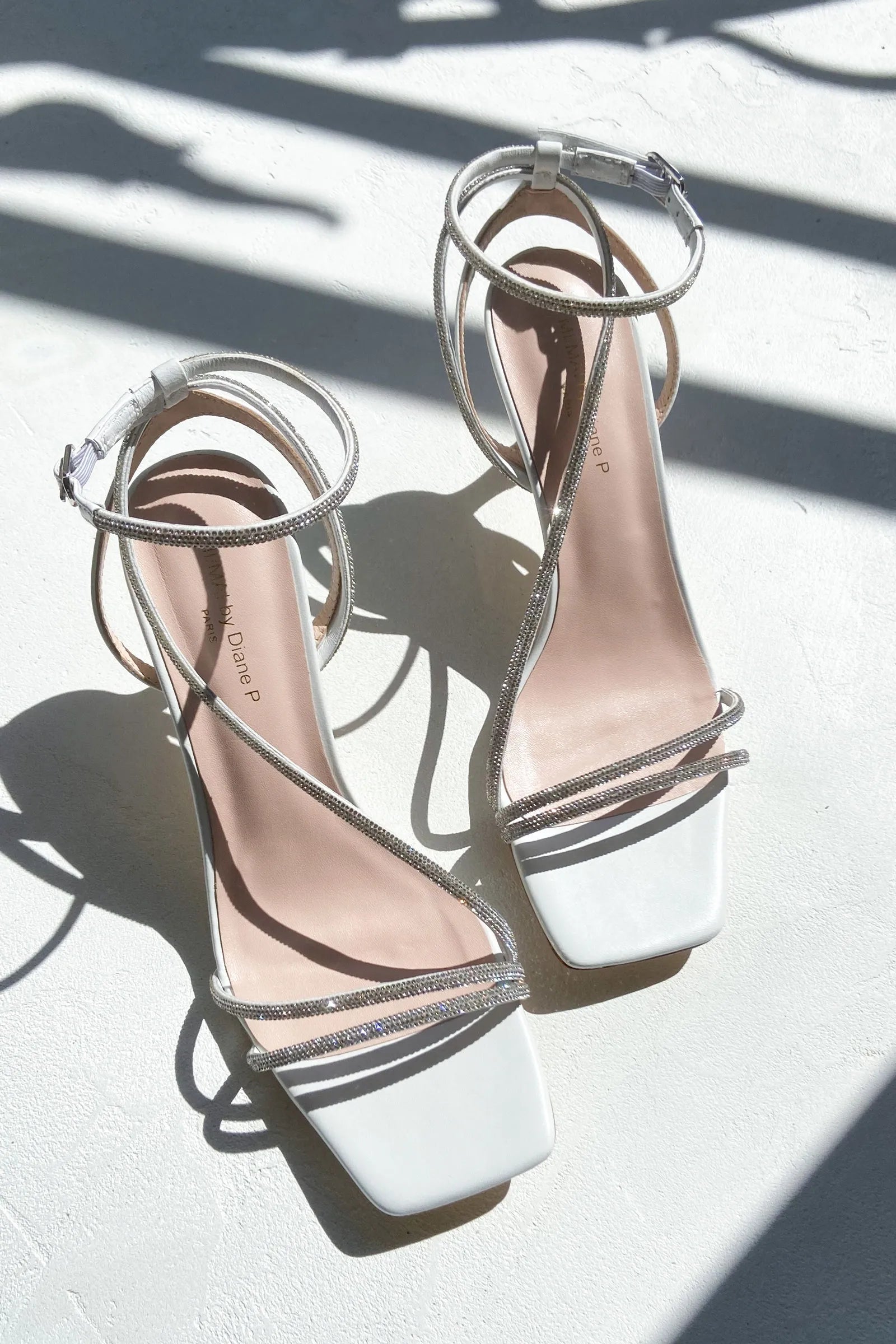 Sandales à talons hauts Capri White by Diane Perreau