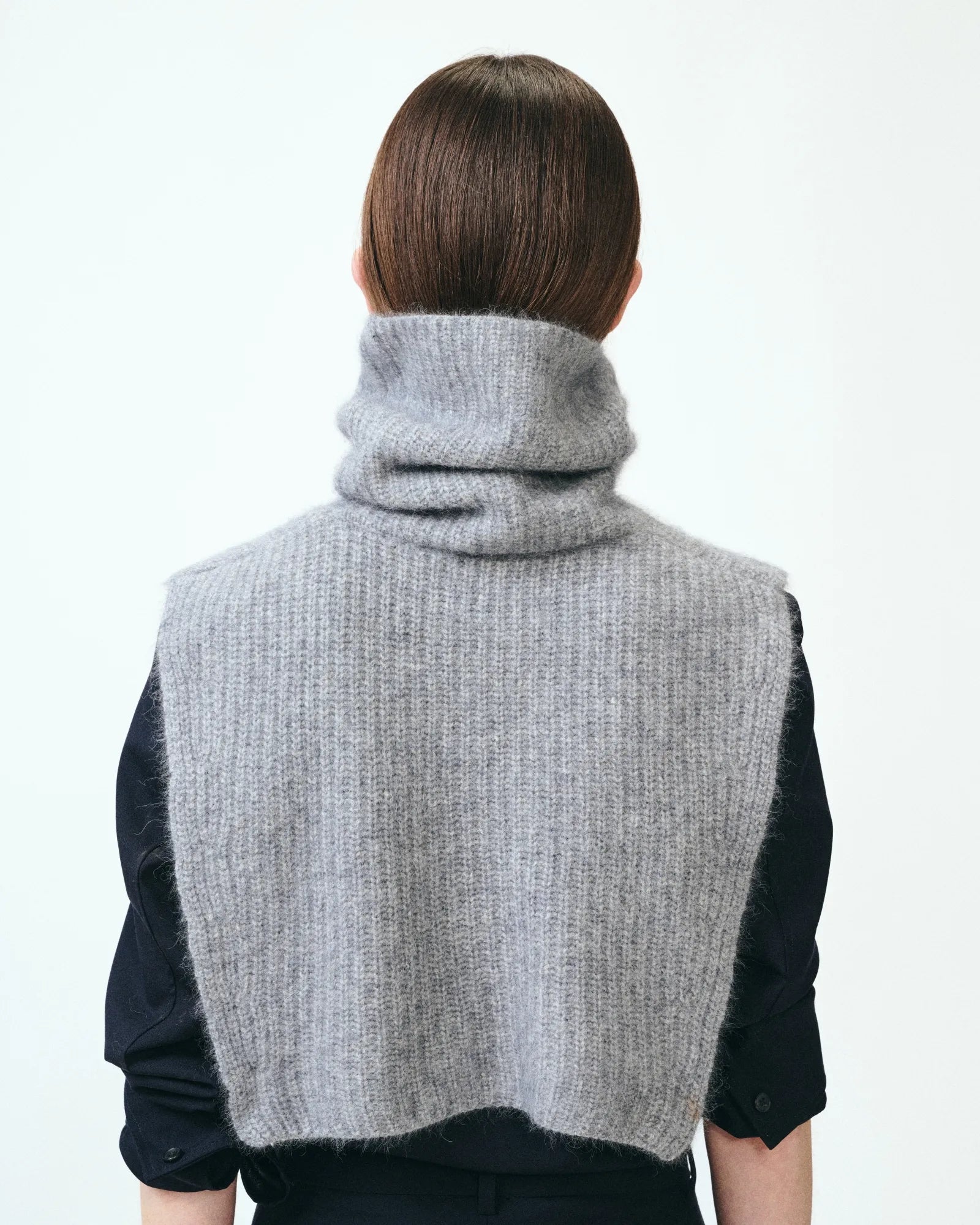 COL AMOVIBLE EN MAILLE DE RACCOON CASPER GREY