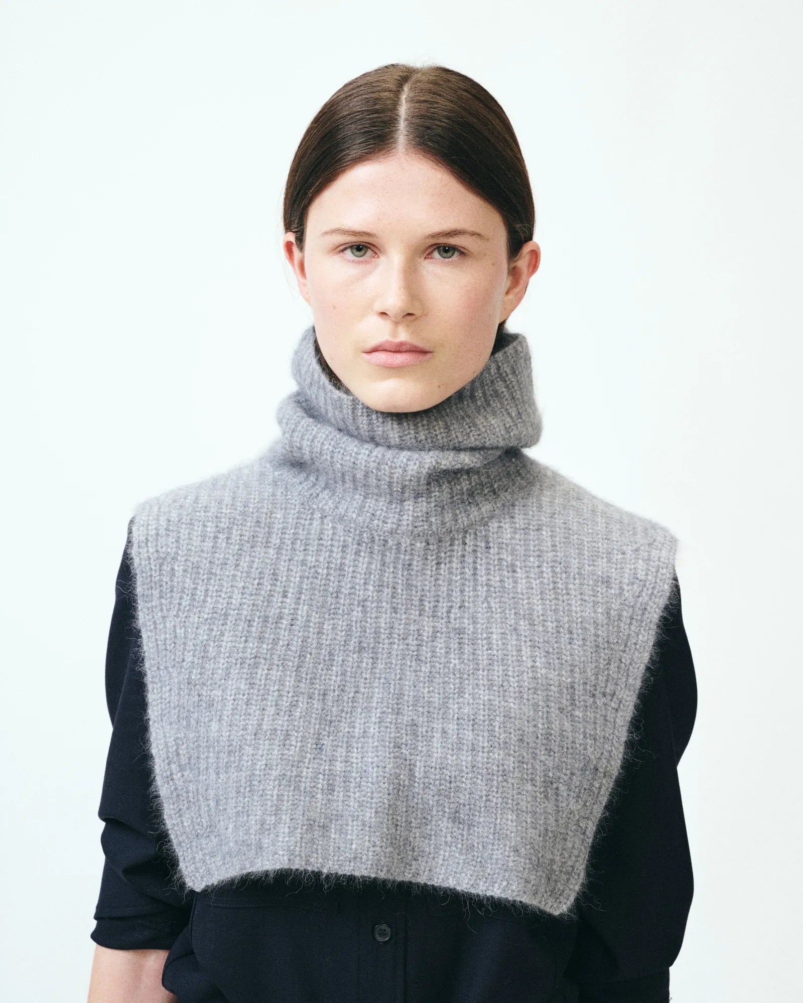 COL AMOVIBLE EN MAILLE DE RACCOON CASPER GREY