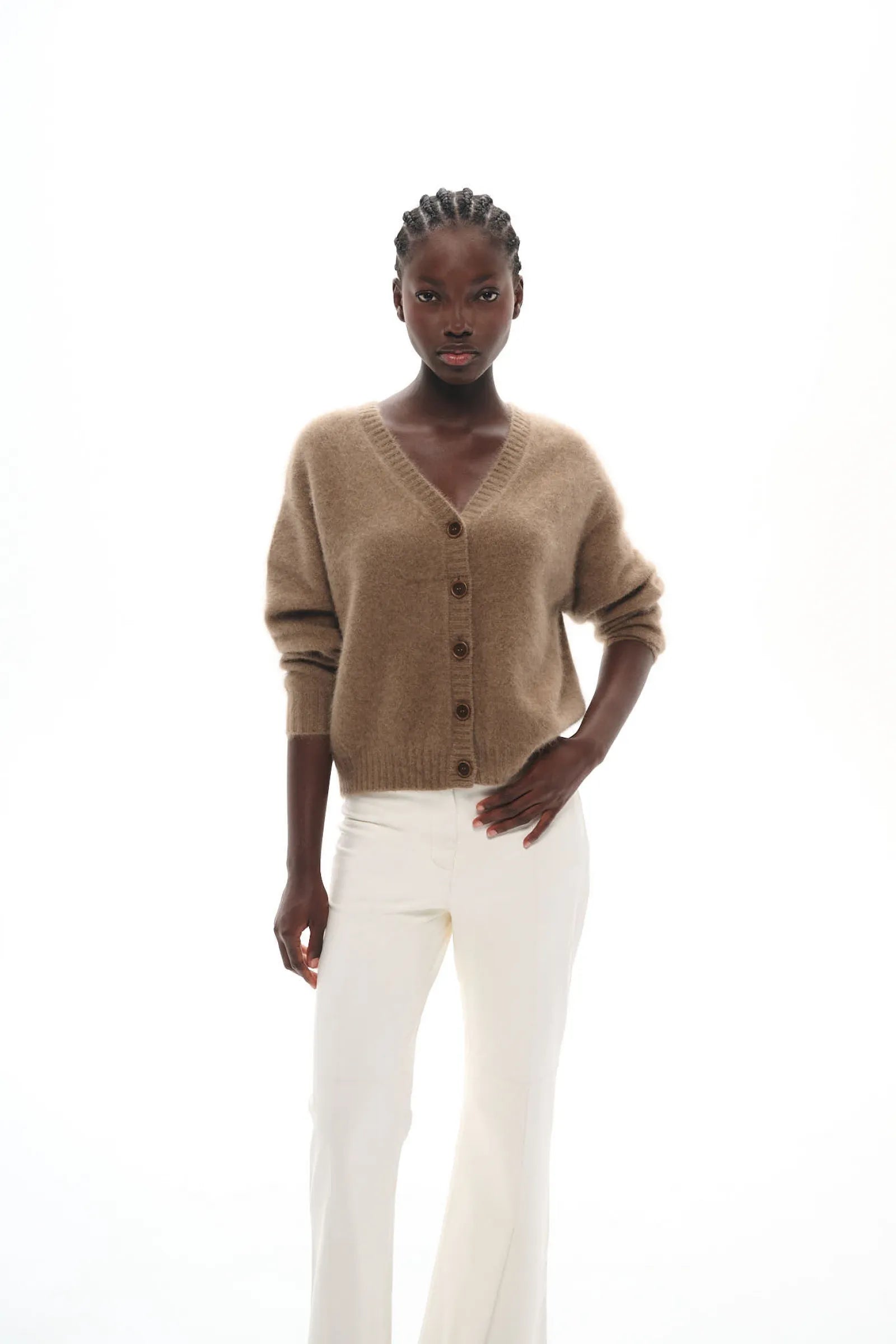 CARDIGAN EN MAILLE DE RACCOON CARMI NUT