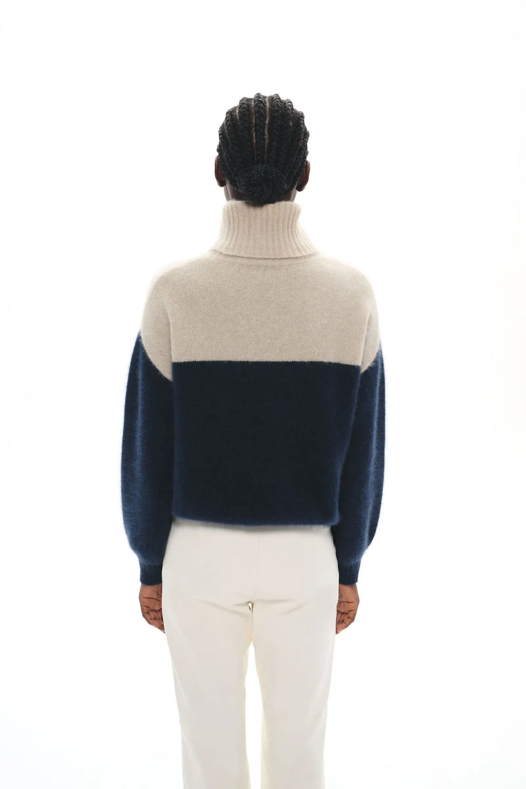 PULL EN MAILLE DE RACOON SOLAL NAVY GREY