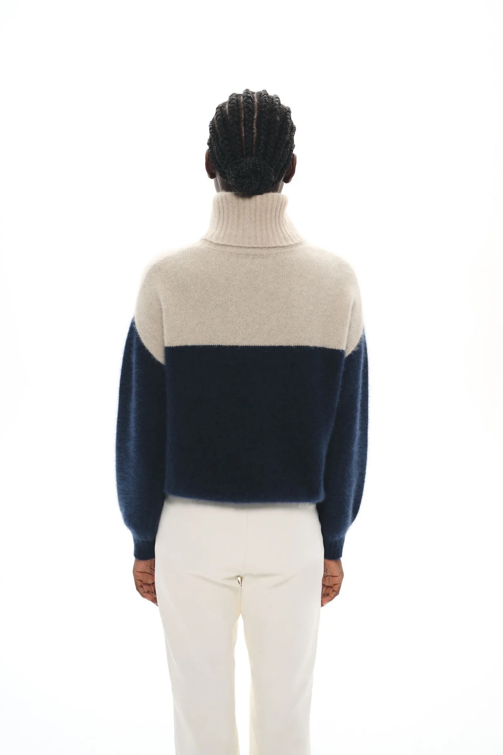 PULL EN MAILLE DE RACOON SOLAL NAVY GREY