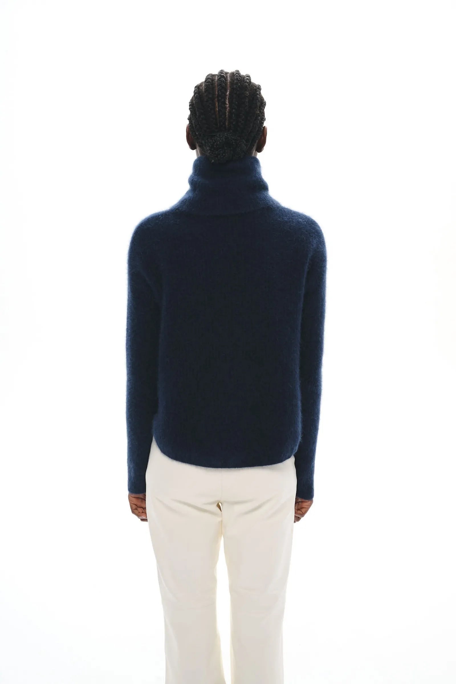 PULL COL ROULE EN MAILLE DE RACCOON DANO NAVY