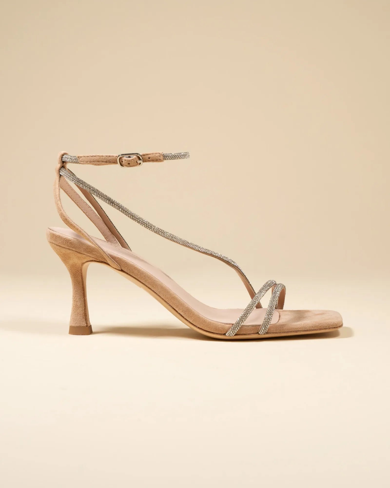 Sandales à talons hauts Capri Nude by Diane Perreau