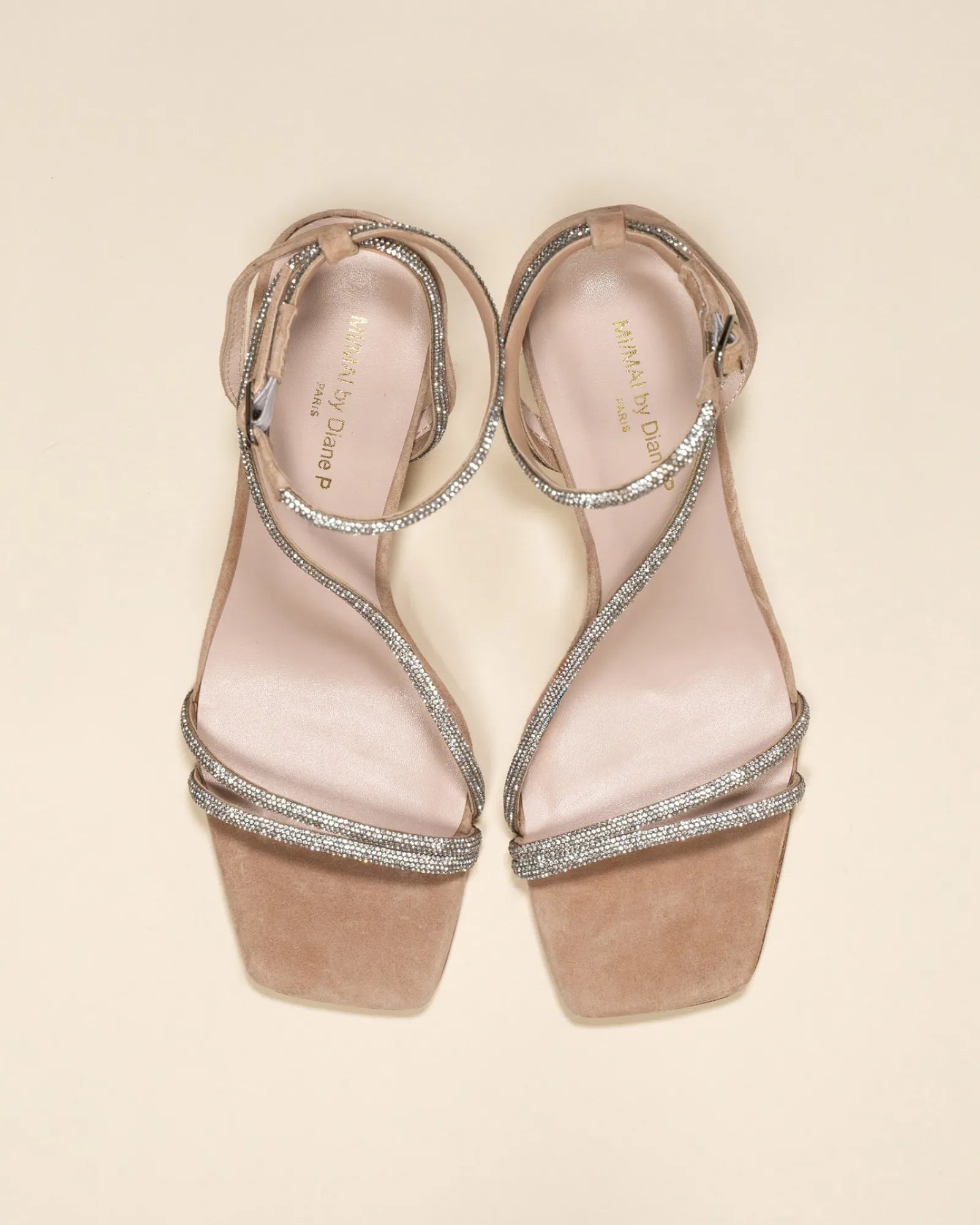 Sandales à talons hauts Capri Nude by Diane Perreau