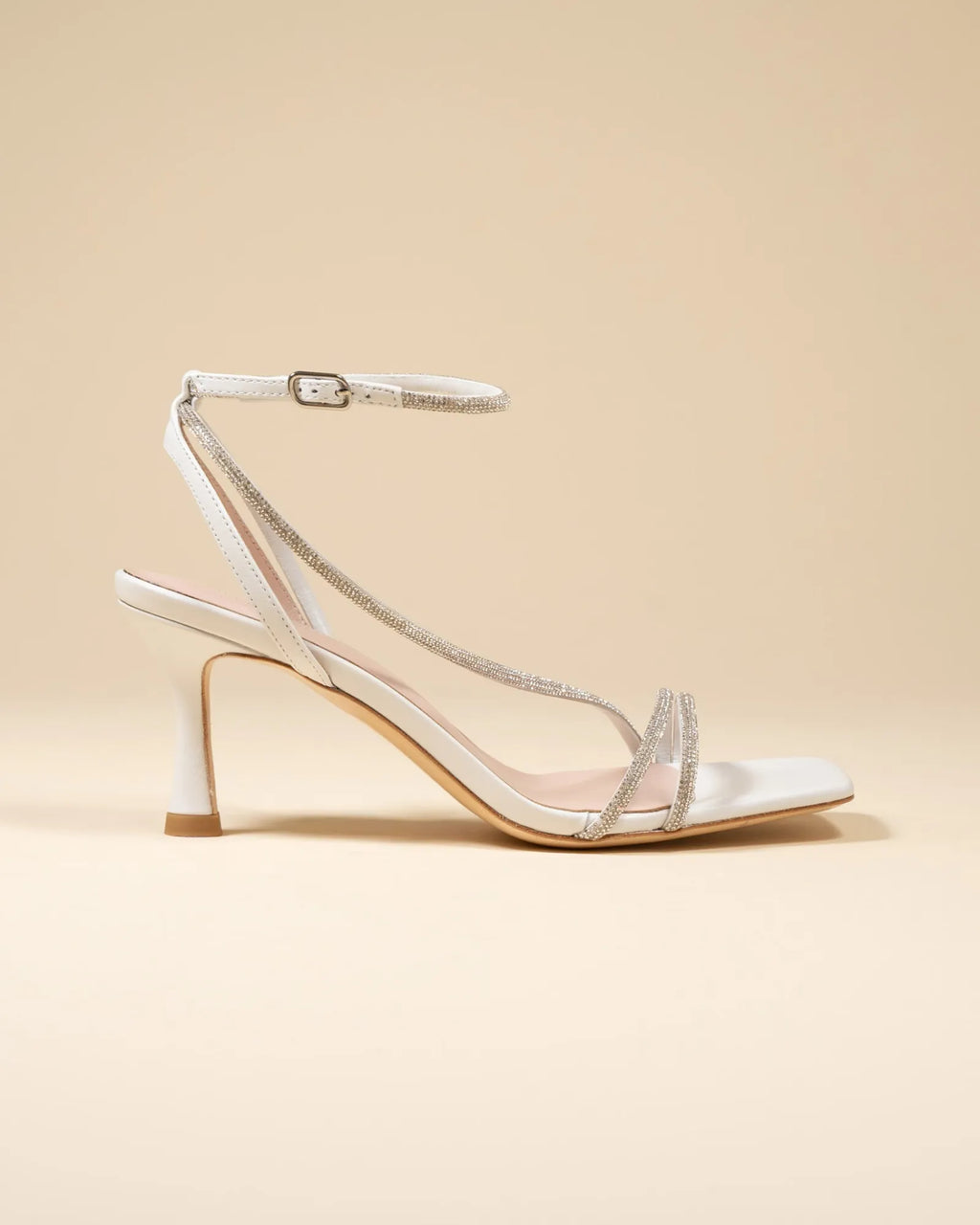 Sandales à talons hauts Capri White by Diane Perreau