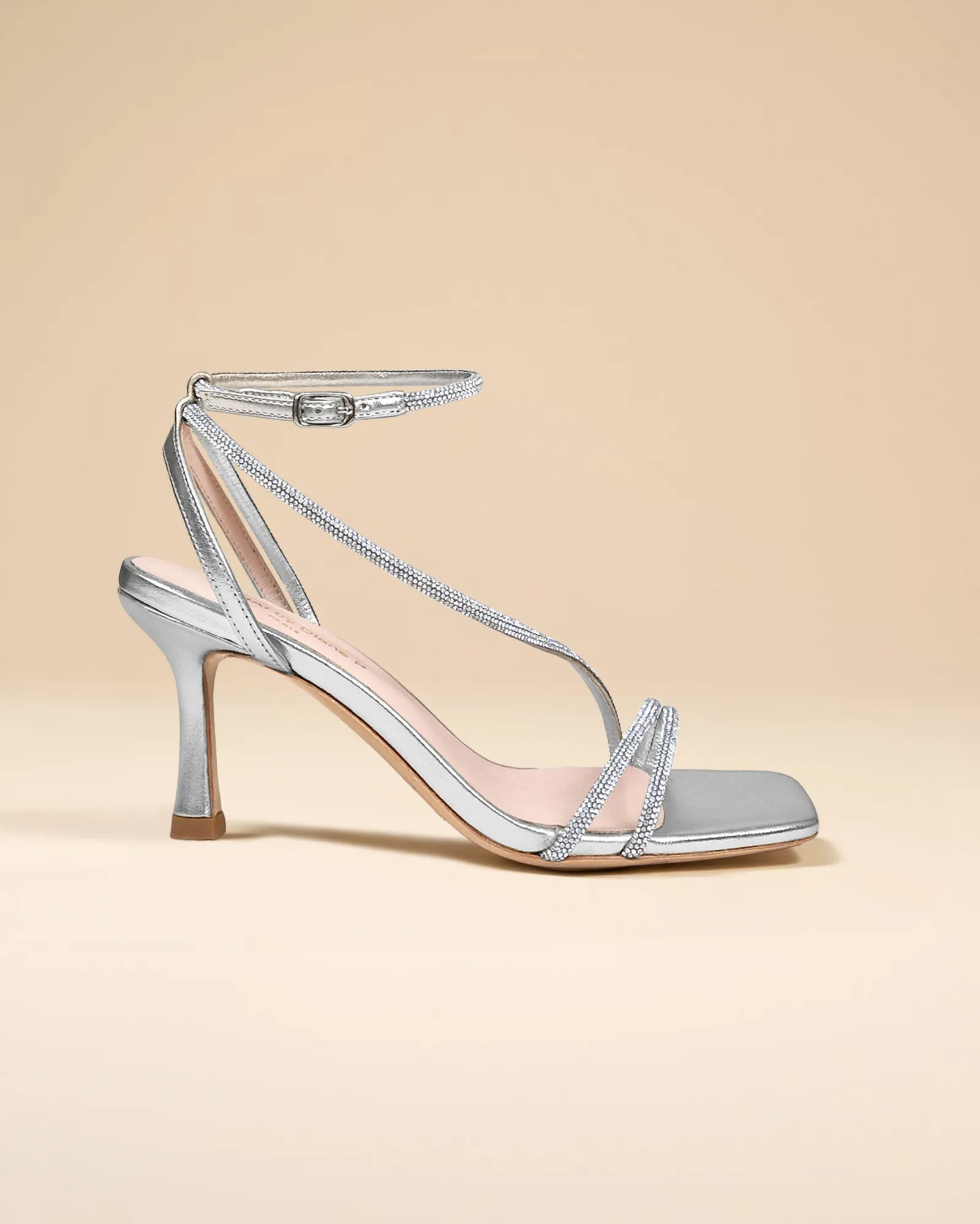 Sandales à talons hauts Capri Silver by Diane Perreau