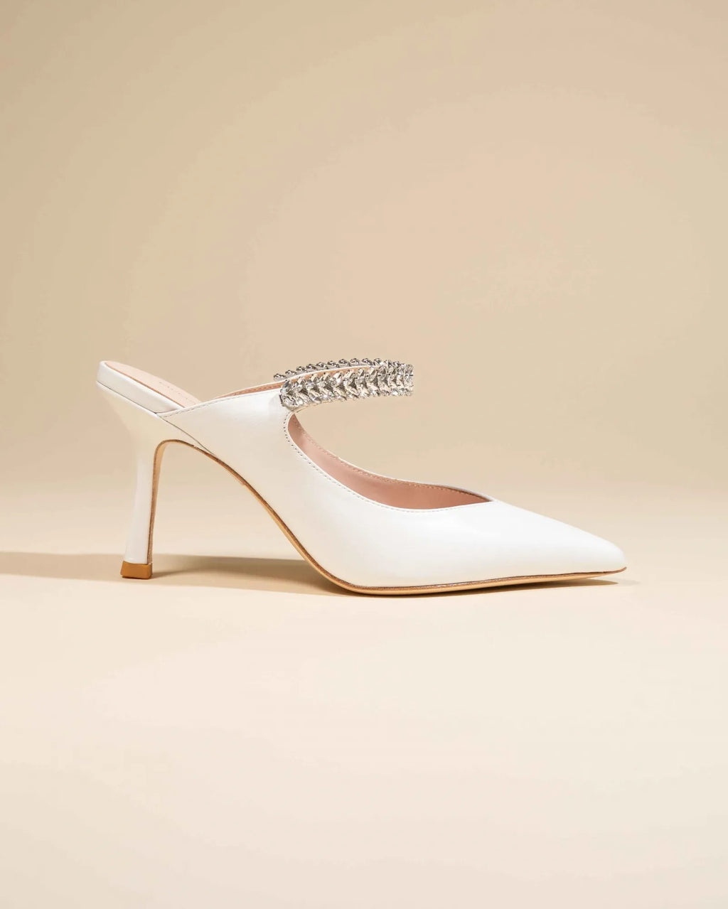 Escarpins Harper White Leather by Diane Perreau