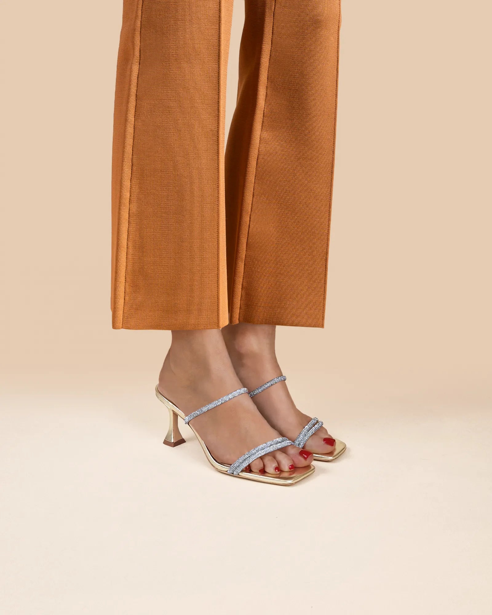 Sandales à talons hauts Tokyo Gold by Diane Perreau