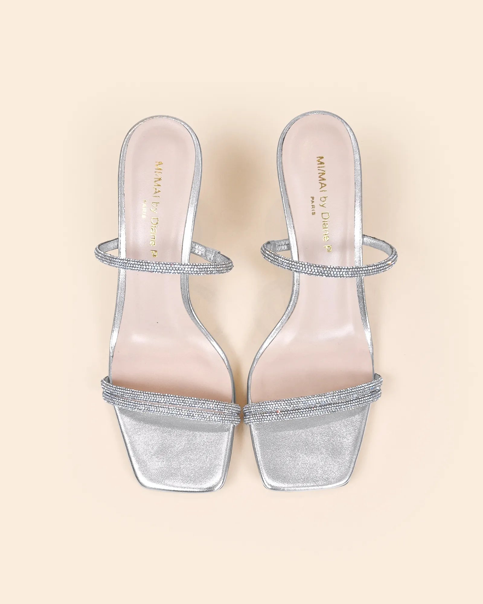 Sandales à talons hauts Tokyo Silver by Diane Perreau