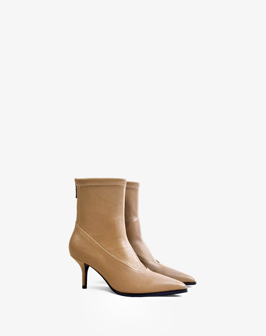 BOTTINES BEIGES A BOUT POINTU ET TALON AIGUILLE ANDO BEIGE