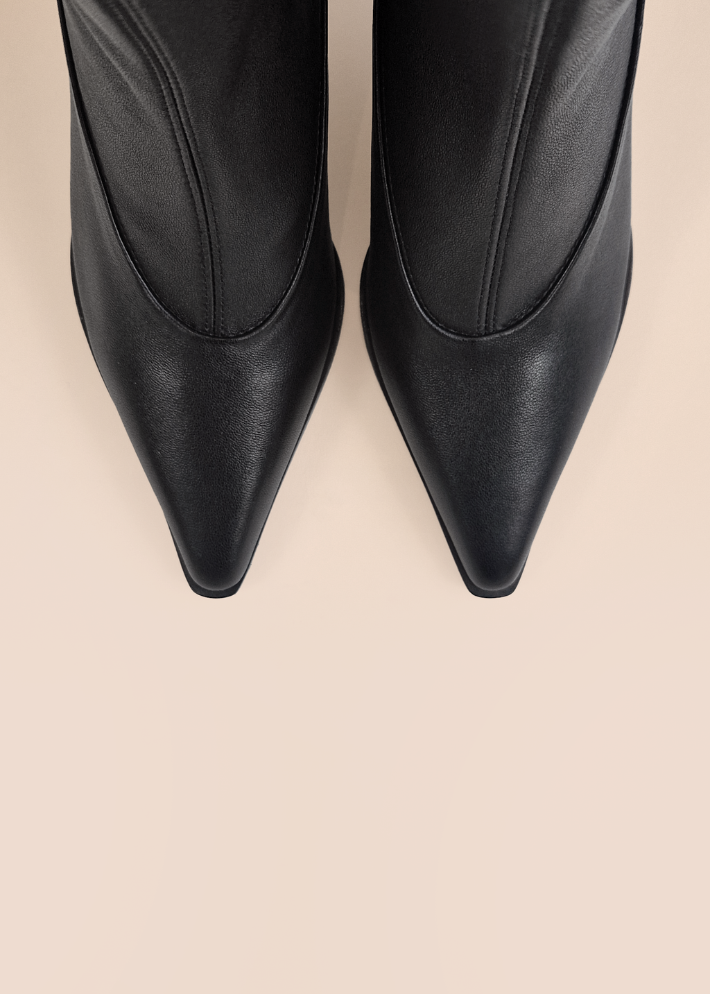 BOTTINES NOIRES A BOUT POINTU ET TALON AIGUILLE ANDO BLACK CALF