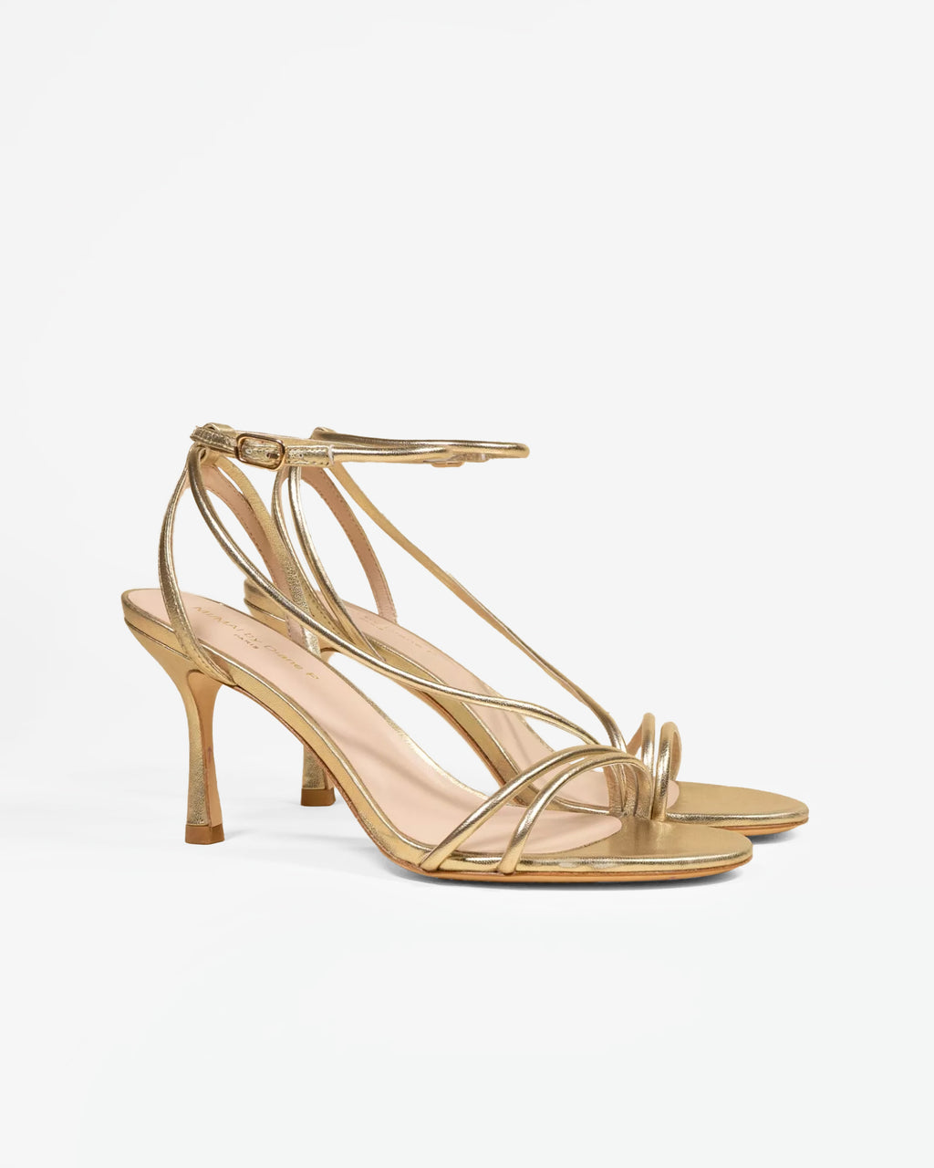 Sandales à talons hauts Cagliari Gold by Diane Perreau