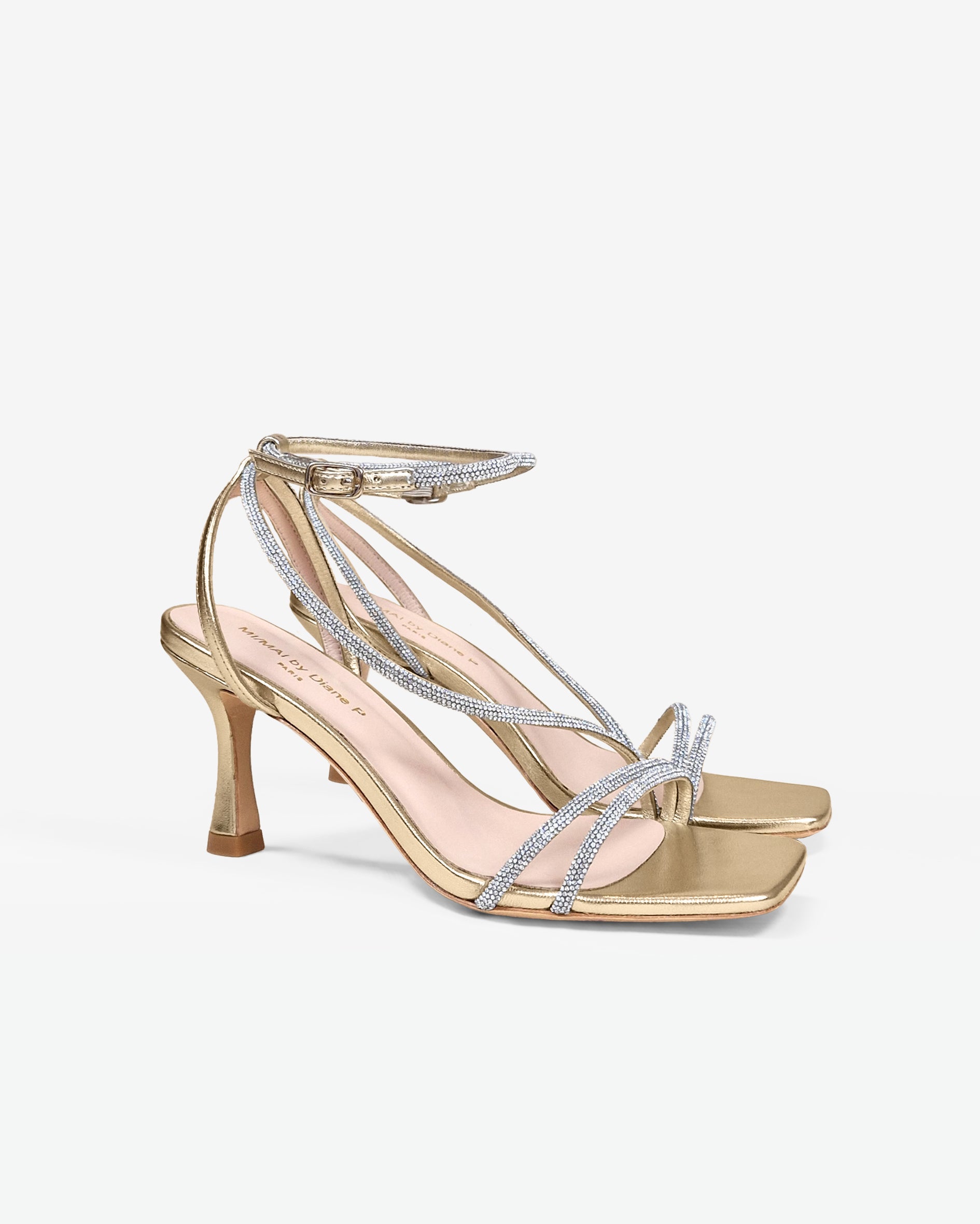 Sandales à talons hauts Capri Gold by Diane Perreau