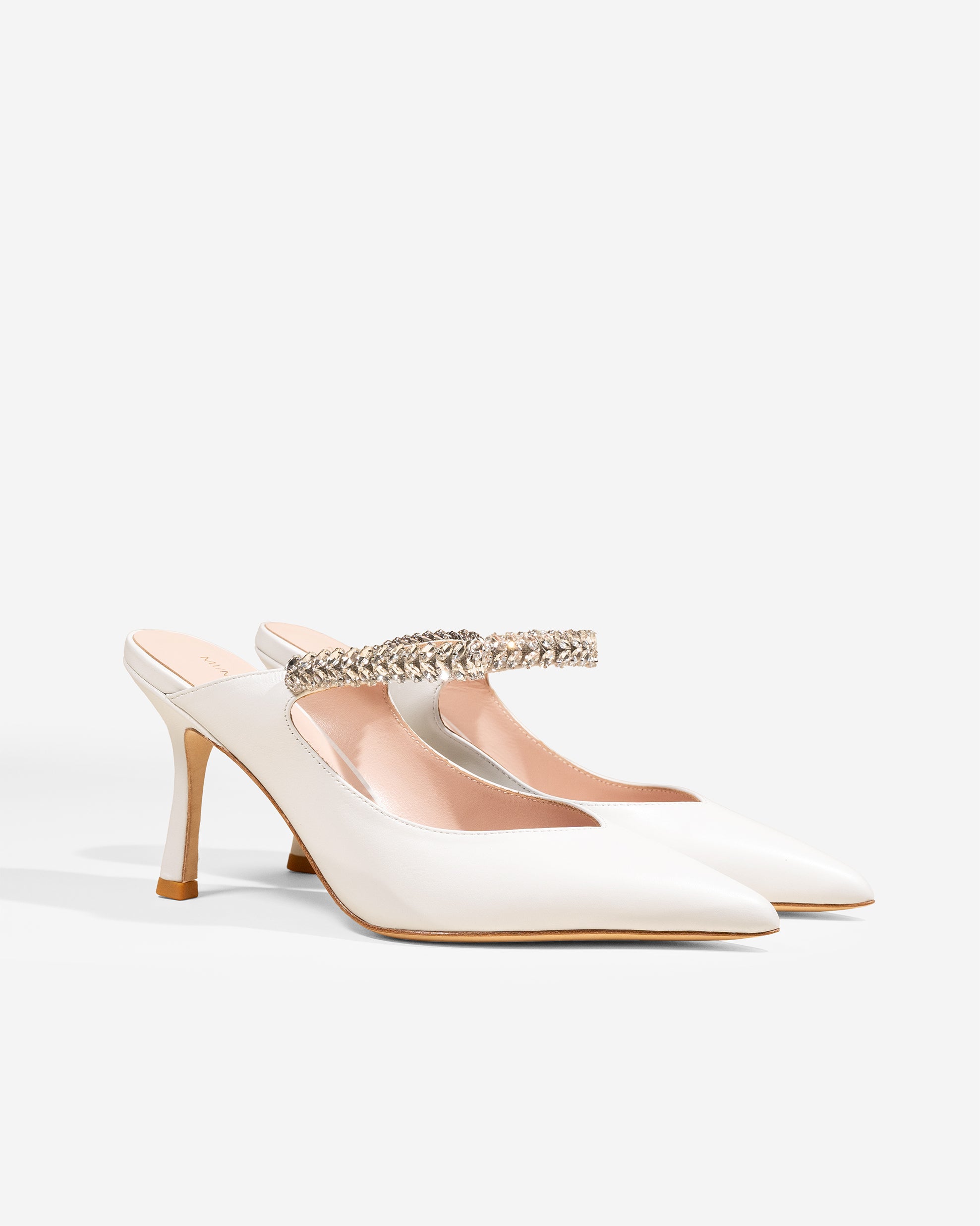 Escarpins Harper White Leather by Diane Perreau