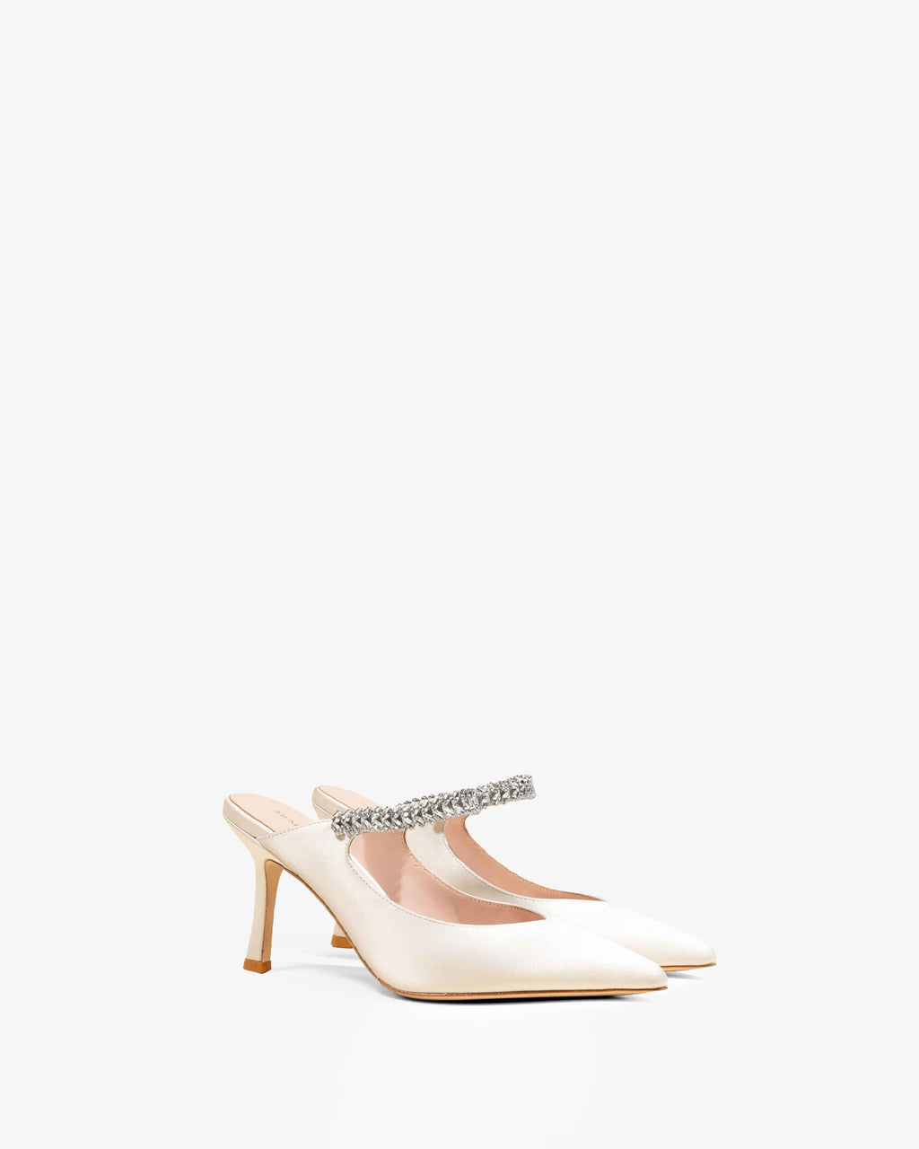 Escarpins Harper White Satin by Diane Perreau