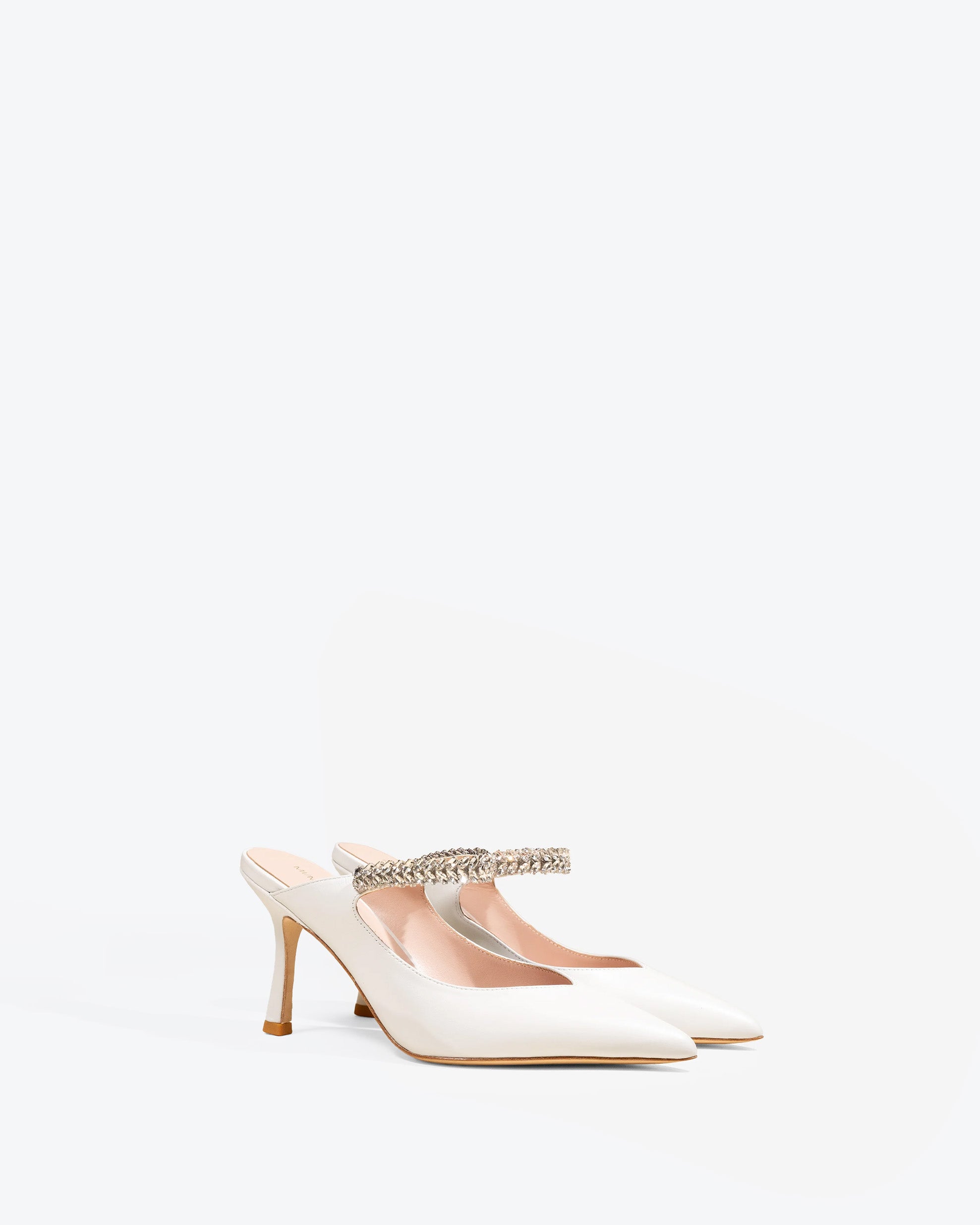 Escarpins Harper White Leather by Diane Perreau