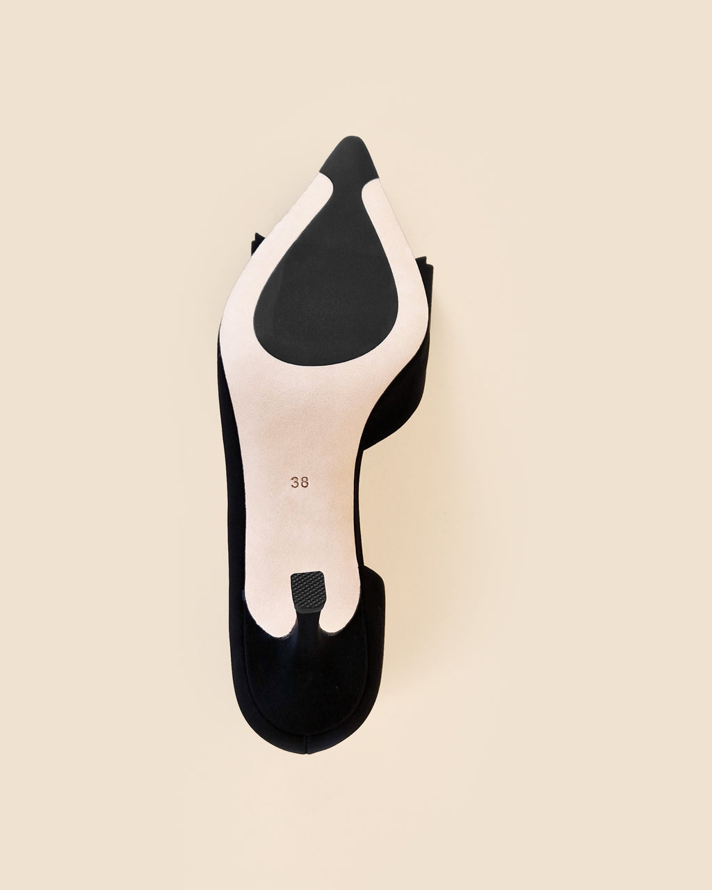 Escarpins noirs à bout pointu ornement noeud et strass Iris Black Leather