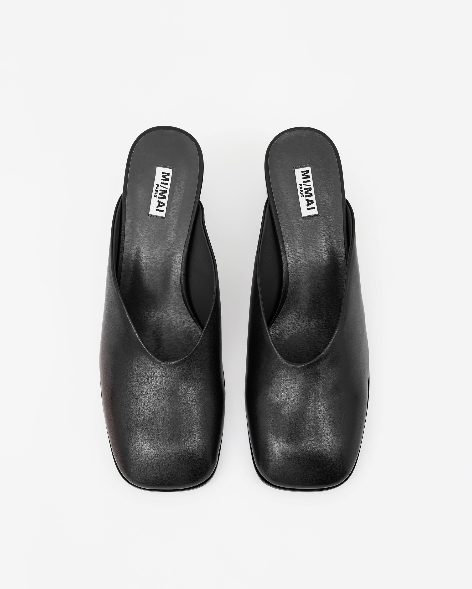 Gemma Low Nude beige leather low-heeled mule