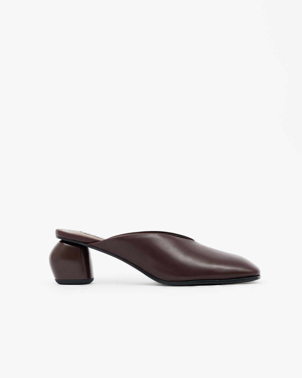 Sabot à petit talon en cuir bordeaux Junya II Low Burgundy